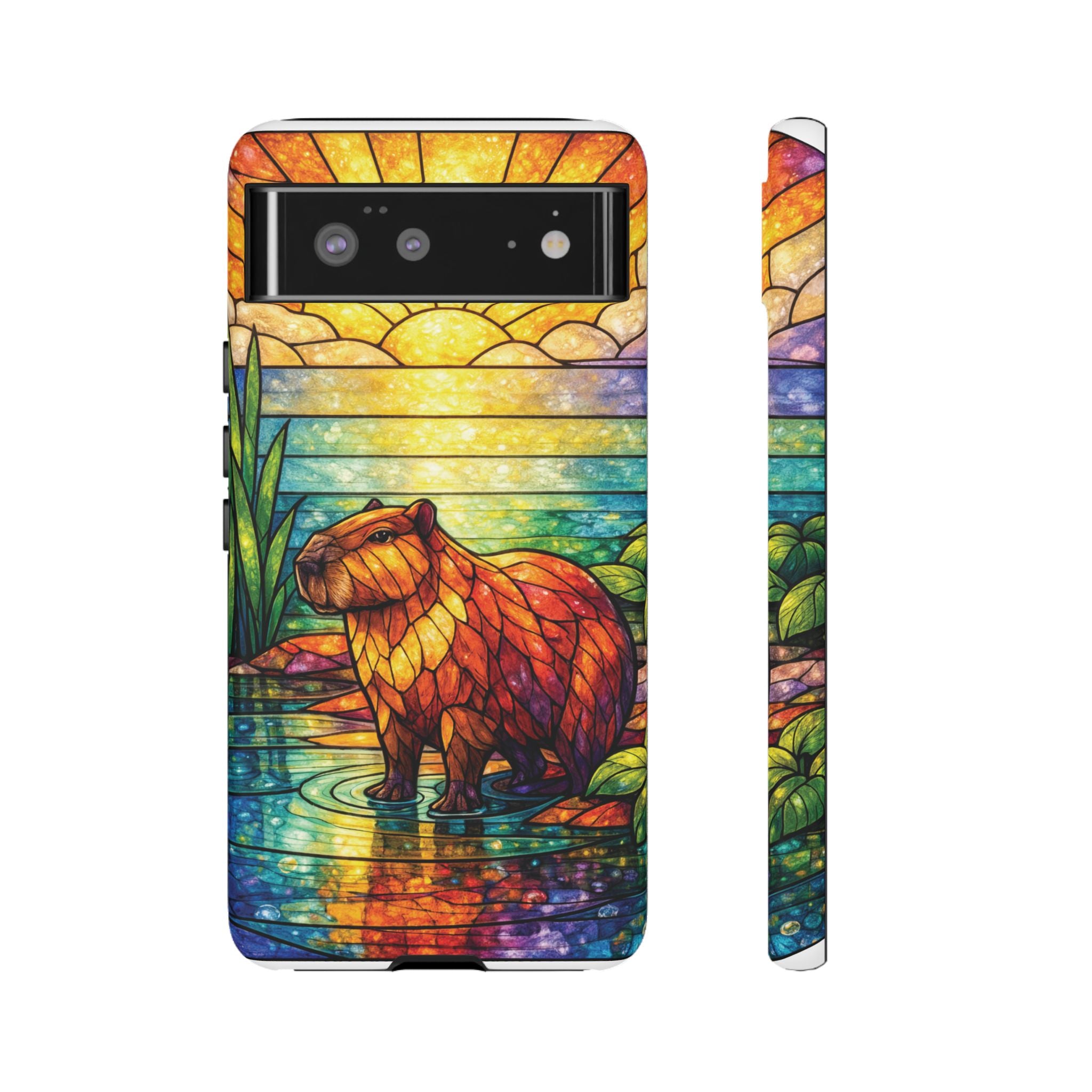 Capybara Stained Glass Galaxy Phone Case — "Tough Cases"