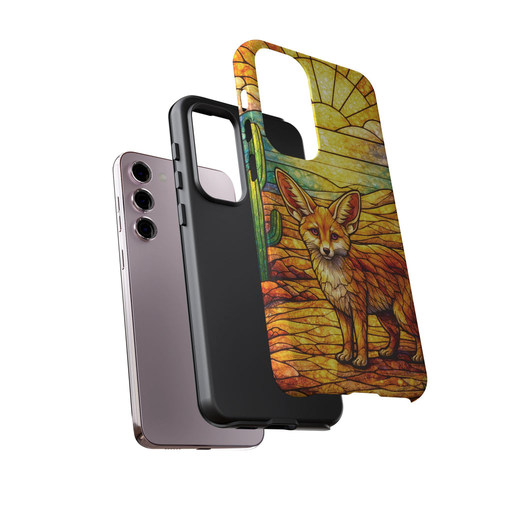 Desert Fox Stained Glass Phone Case — Galaxy & iPhone Pixel Compatible