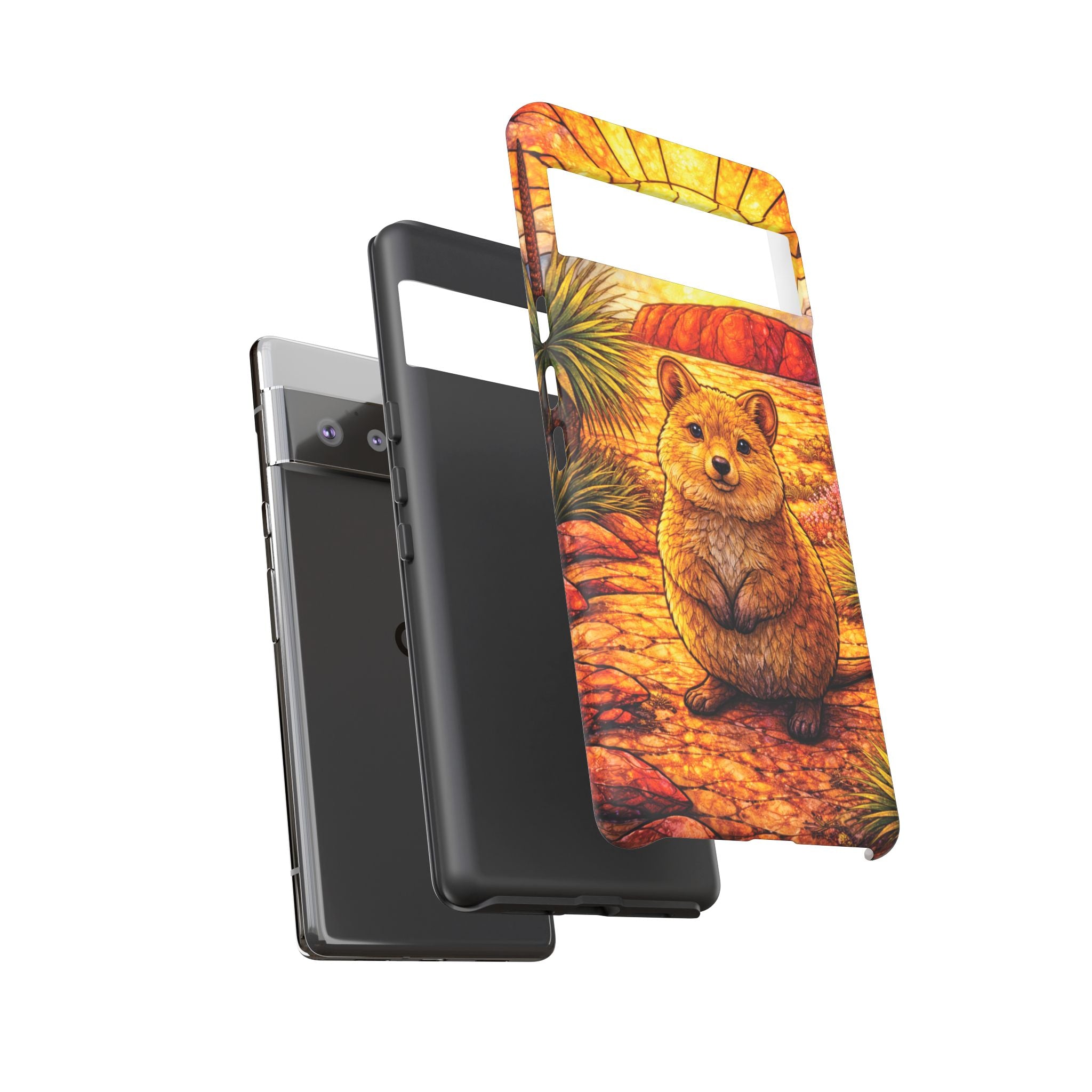 Quokka Stained-Glass Phone Case — Galaxy, iPhone & Pixel