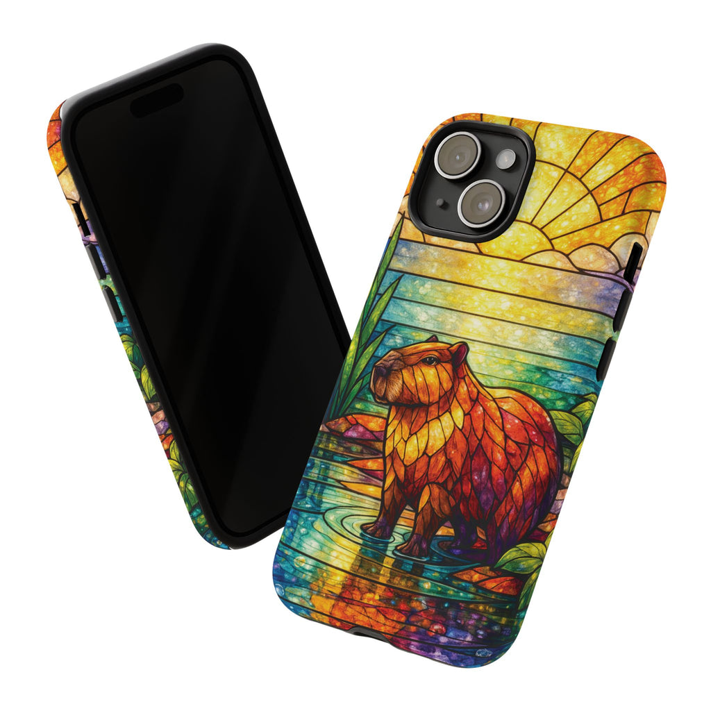 Capybara Stained Glass Galaxy Phone Case — "Tough Cases"