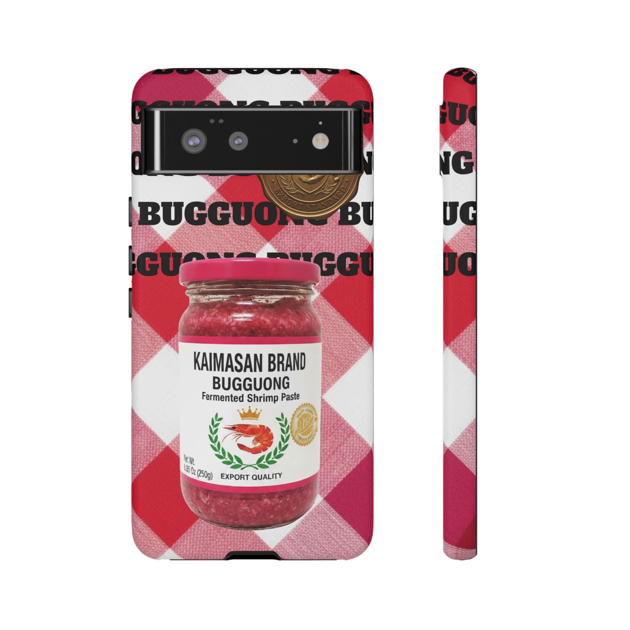 Red Gingham Phone Case Filipino Food Lover Gingham Pattern Phone Accessory Foodie Philippine Cuisine Lover Gift for Foodies