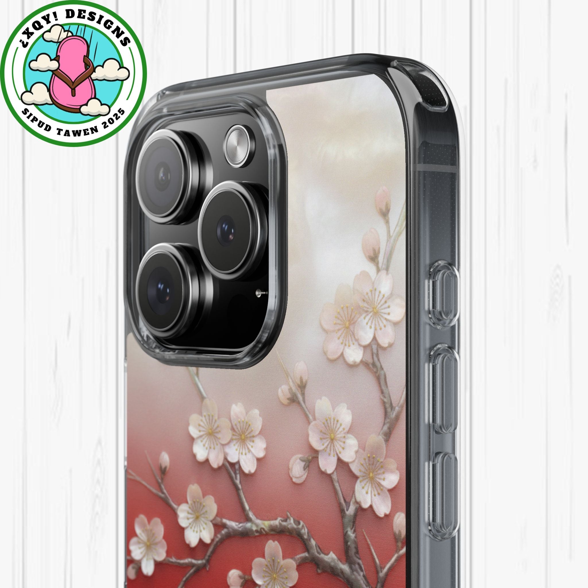 Mother of Pearl Floral Phone Case Elegant Sakura Design Asian Inspired Shell Inlay Artwork Japanese Blossom Decor Mobile Cover