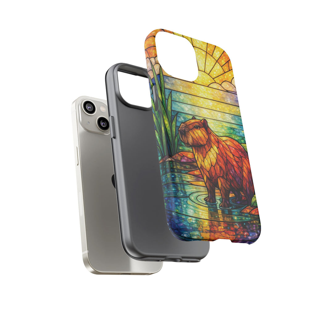 Capybara Stained Glass Galaxy Phone Case — "Tough Cases"