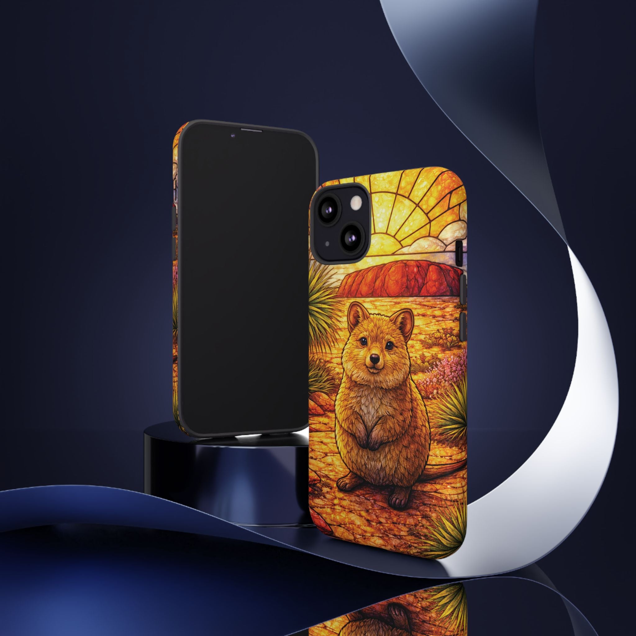 Quokka Stained-Glass Phone Case — Galaxy, iPhone & Pixel