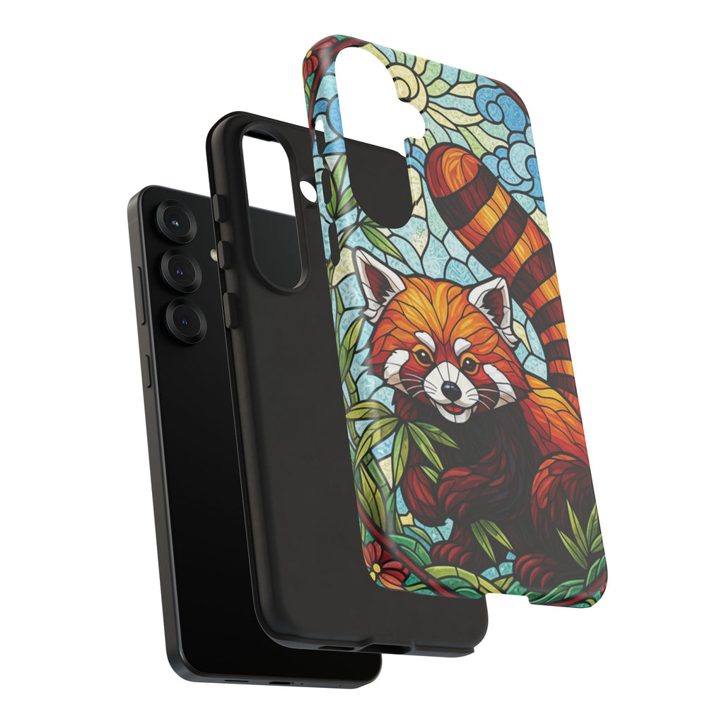 Red Panda Stained Glass Phone Case | Samsung iPhone Pixel