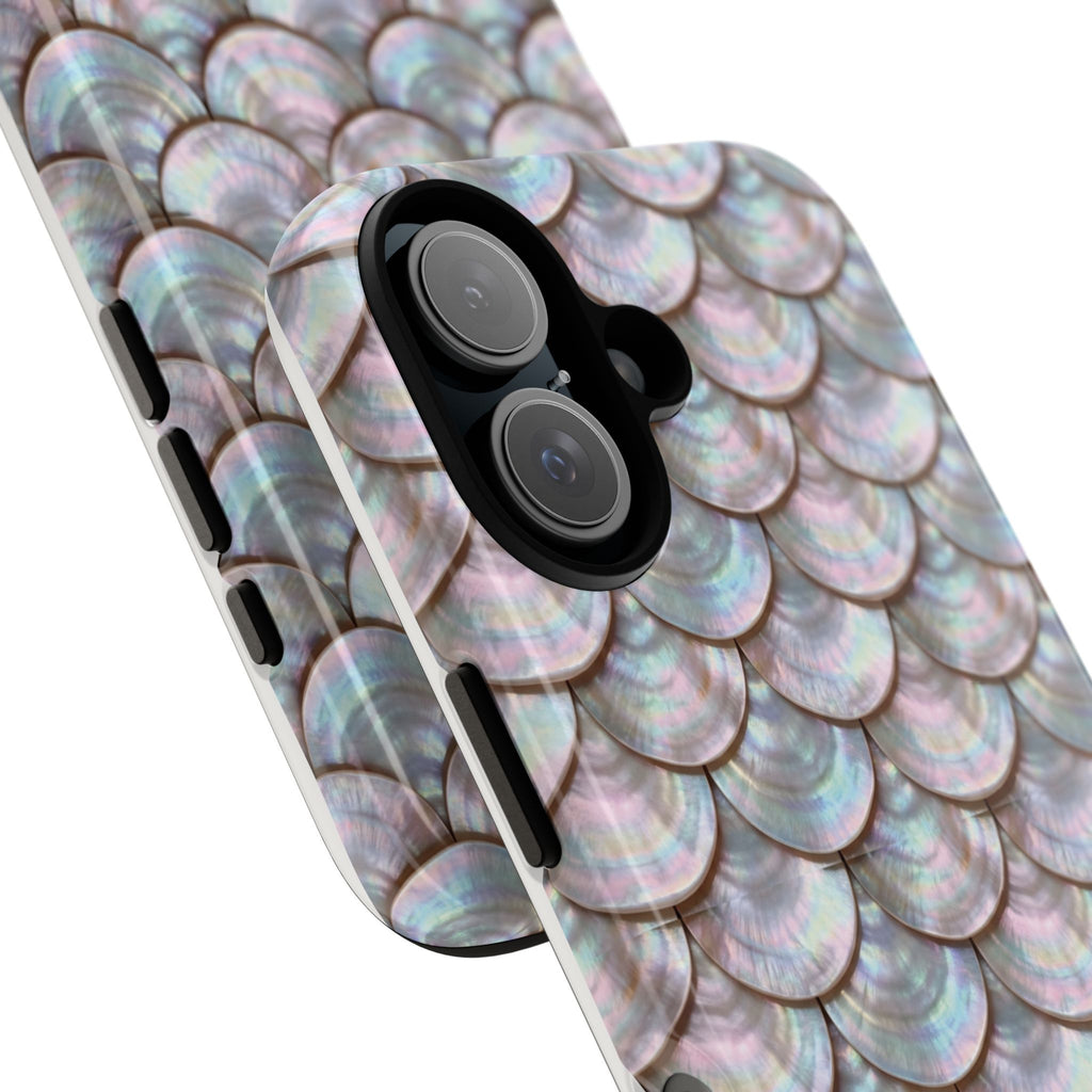 Mother of Pearl Scallop Scale Phone Case — Luxury Galaxy iPhone & Pixel