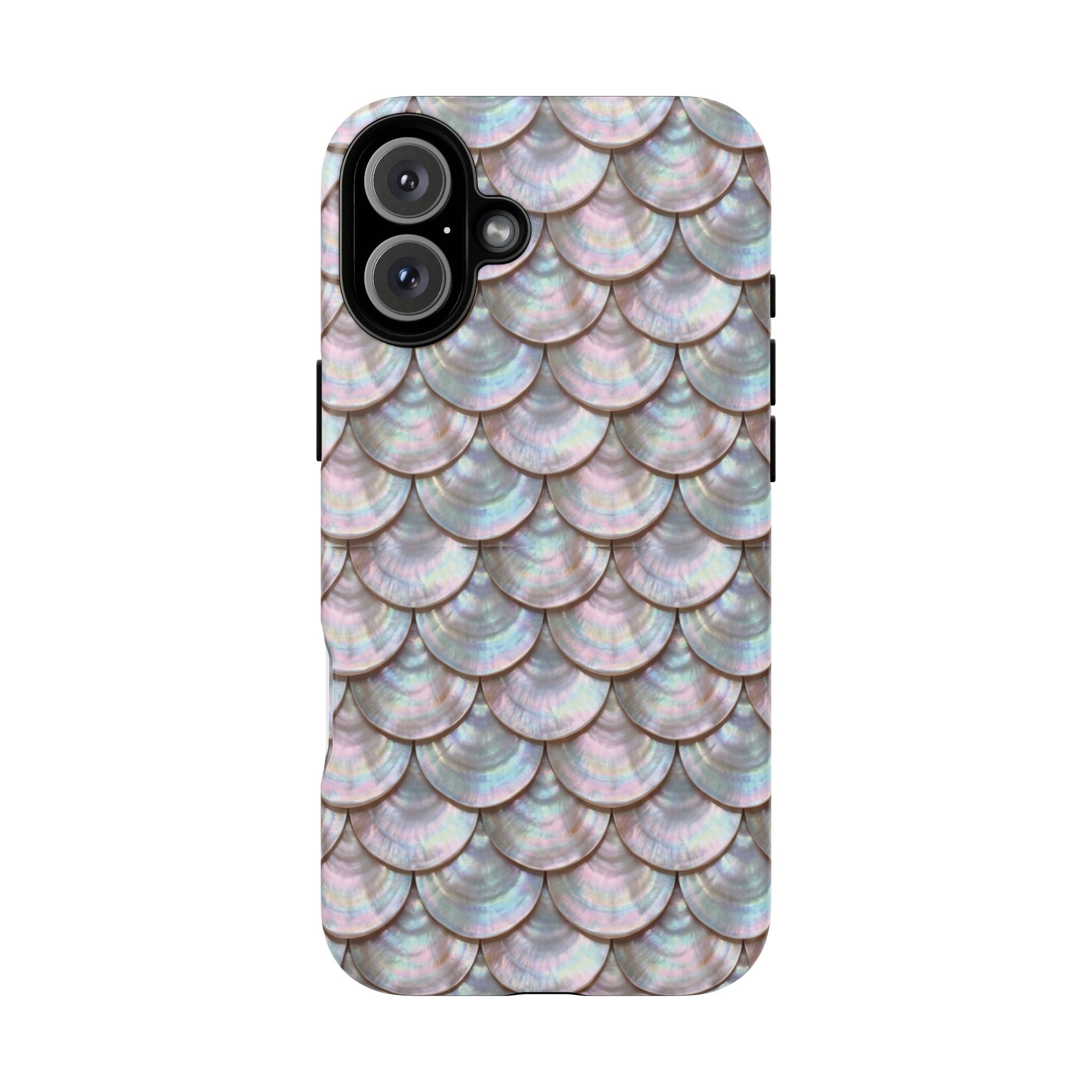 Mother of Pearl Scallop Scale Phone Case — Luxury Galaxy iPhone & Pixel
