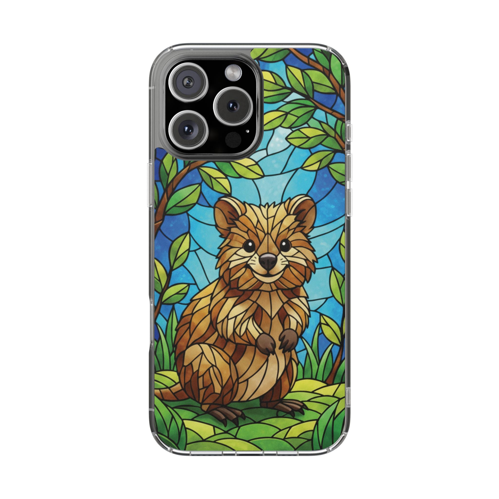 Quokka Phone Case Design Art Mobile Cover Phone Protection Device Skin Animal Print Stained Glass Art Australian Wildlife Gift Idea Phone