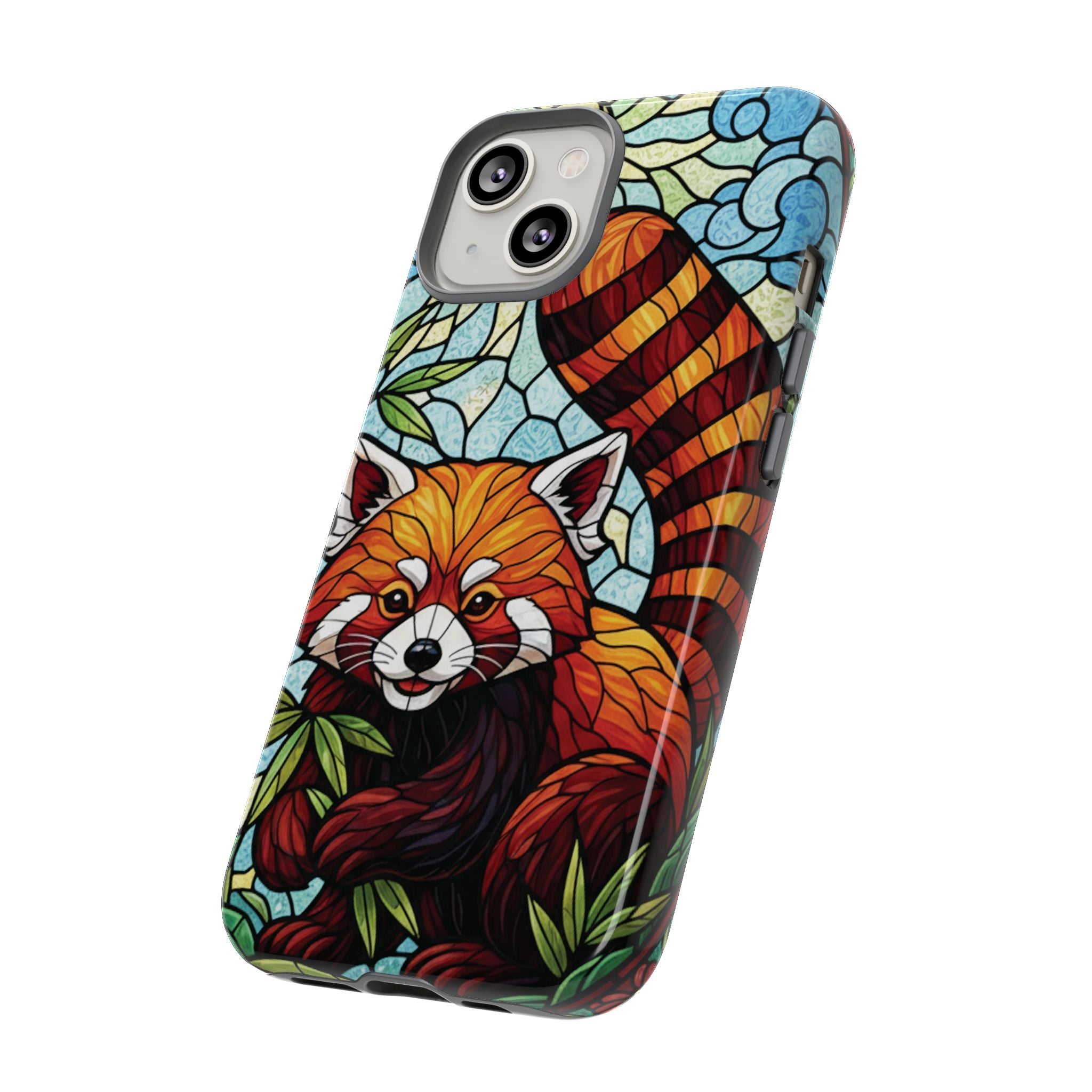 Red Panda Stained Glass Phone Case | Samsung iPhone Pixel