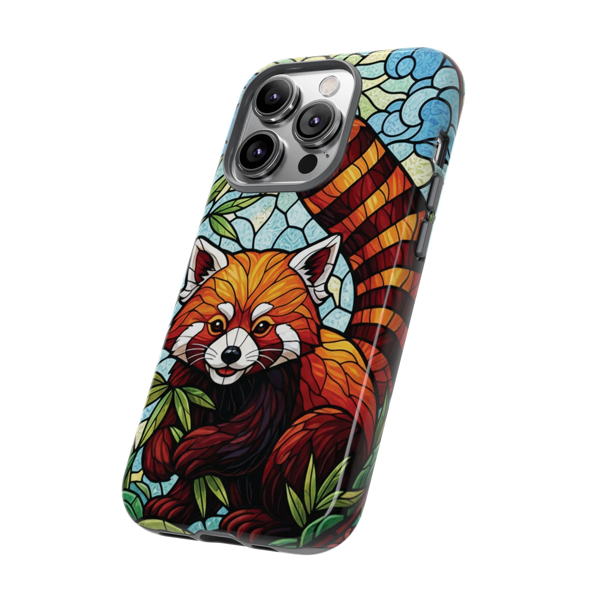 Red Panda Stained Glass Phone Case | Samsung iPhone Pixel