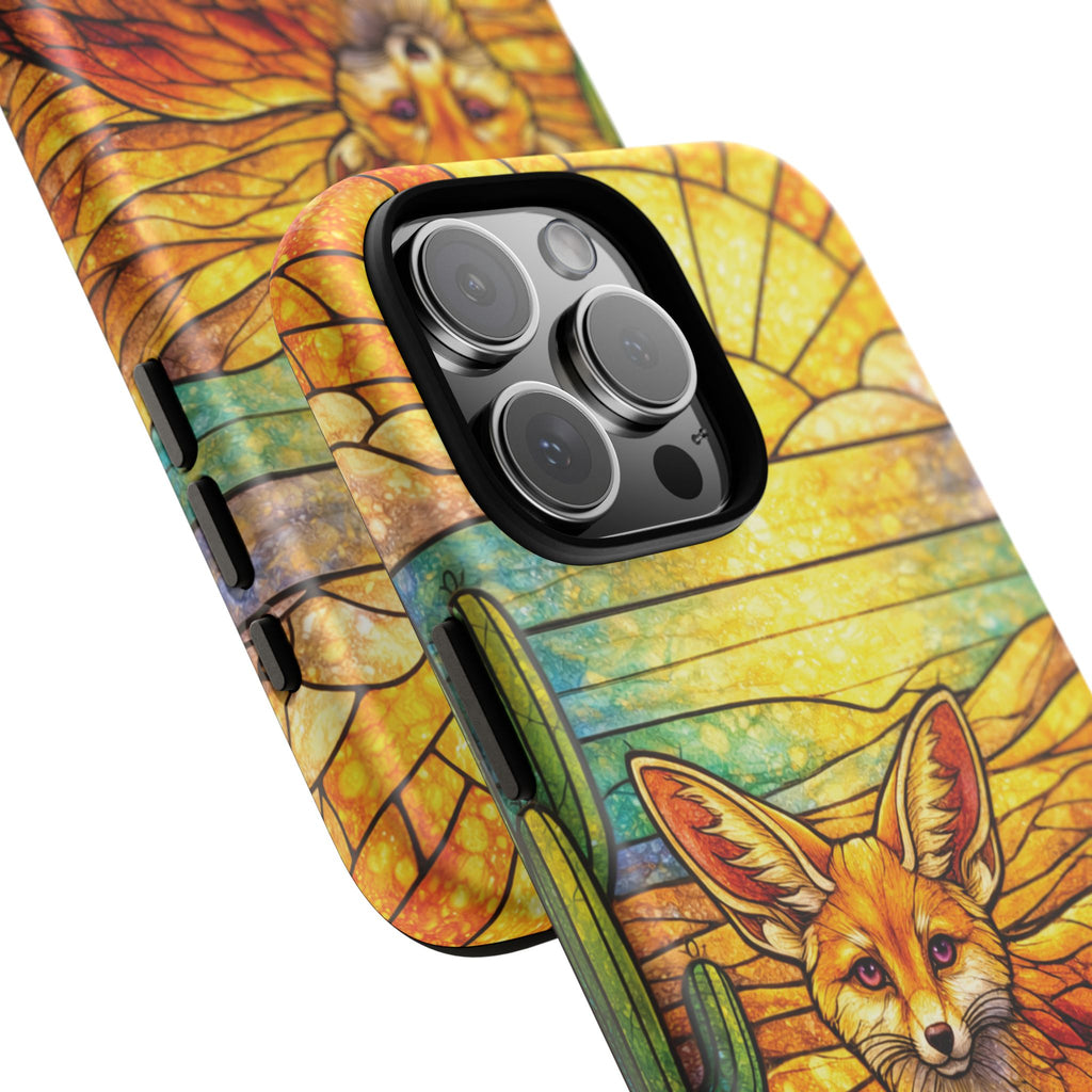 Desert Fox Stained Glass Phone Case — Galaxy & iPhone Pixel Compatible