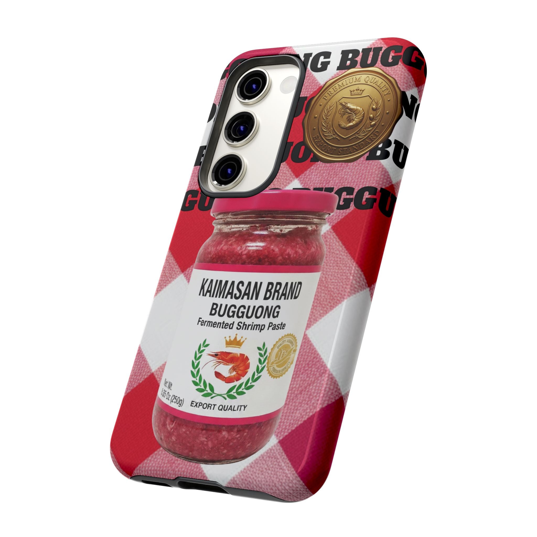 Red Gingham Phone Case Filipino Food Lover Gingham Pattern Phone Accessory Foodie Philippine Cuisine Lover Gift for Foodies