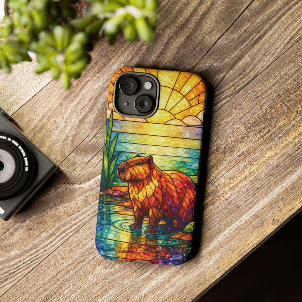 Capybara Stained Glass Galaxy Phone Case — "Tough Cases"
