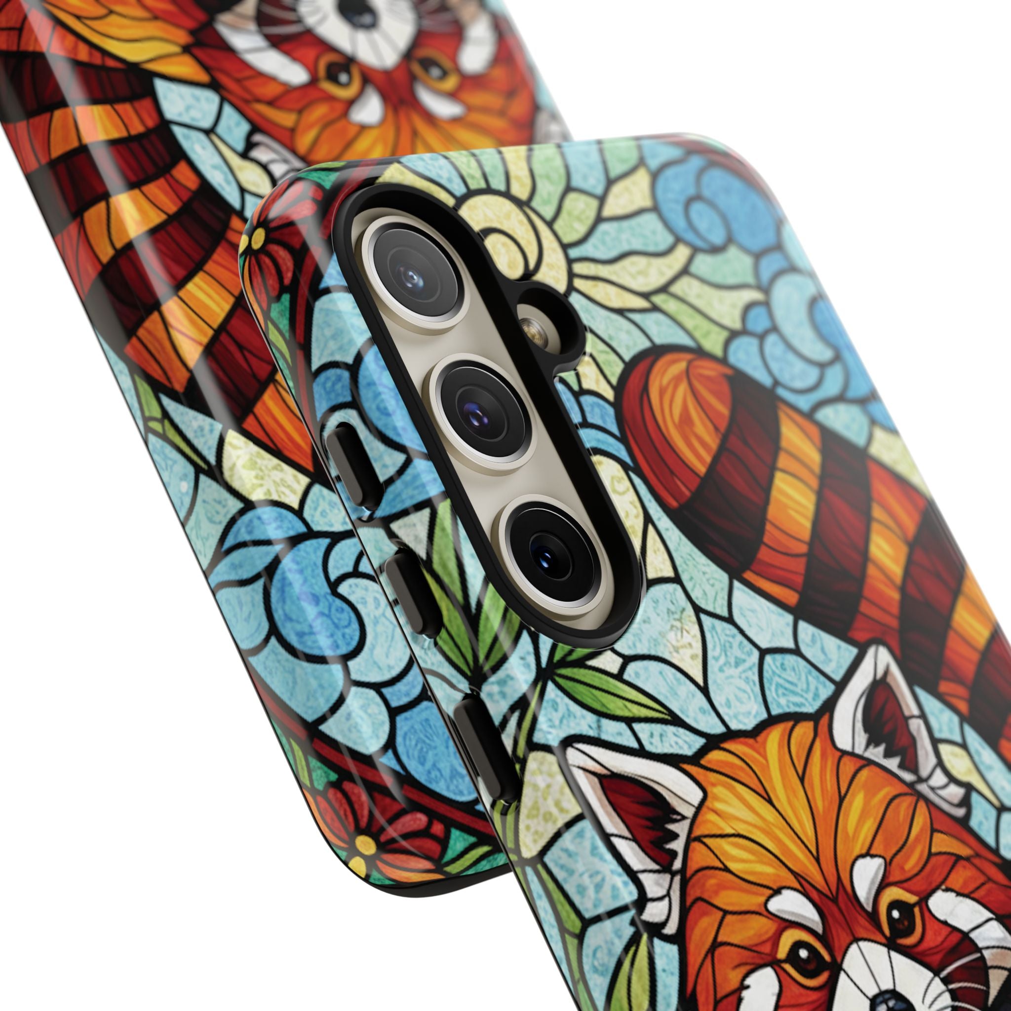 Red Panda Stained Glass Phone Case | Samsung iPhone Pixel