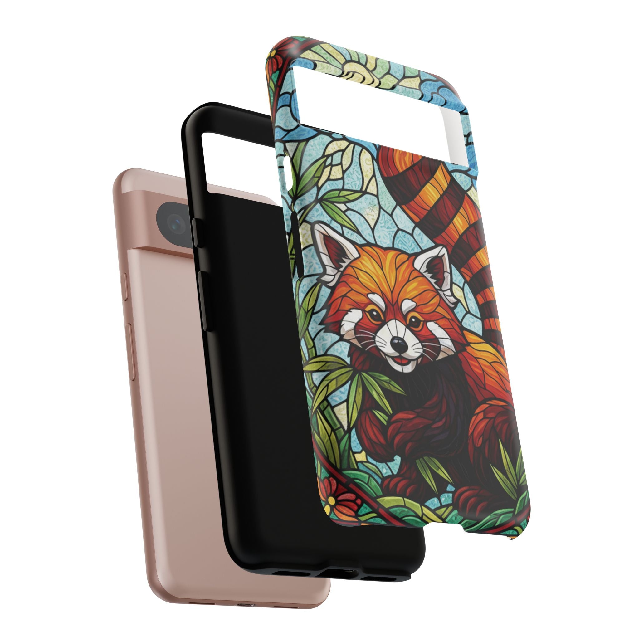 Red Panda Stained Glass Phone Case | Samsung iPhone Pixel