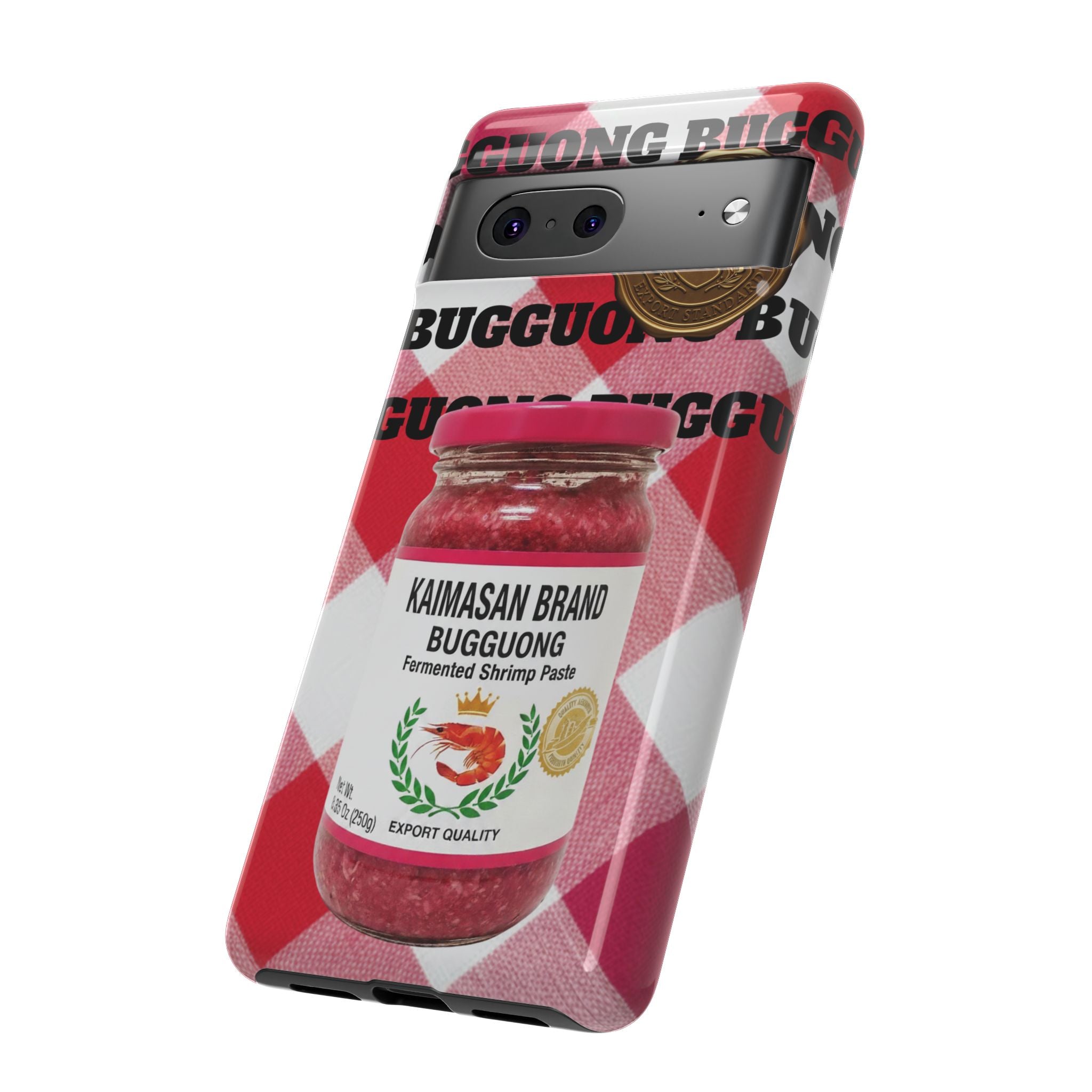 Red Gingham Phone Case Filipino Food Lover Gingham Pattern Phone Accessory Foodie Philippine Cuisine Lover Gift for Foodies