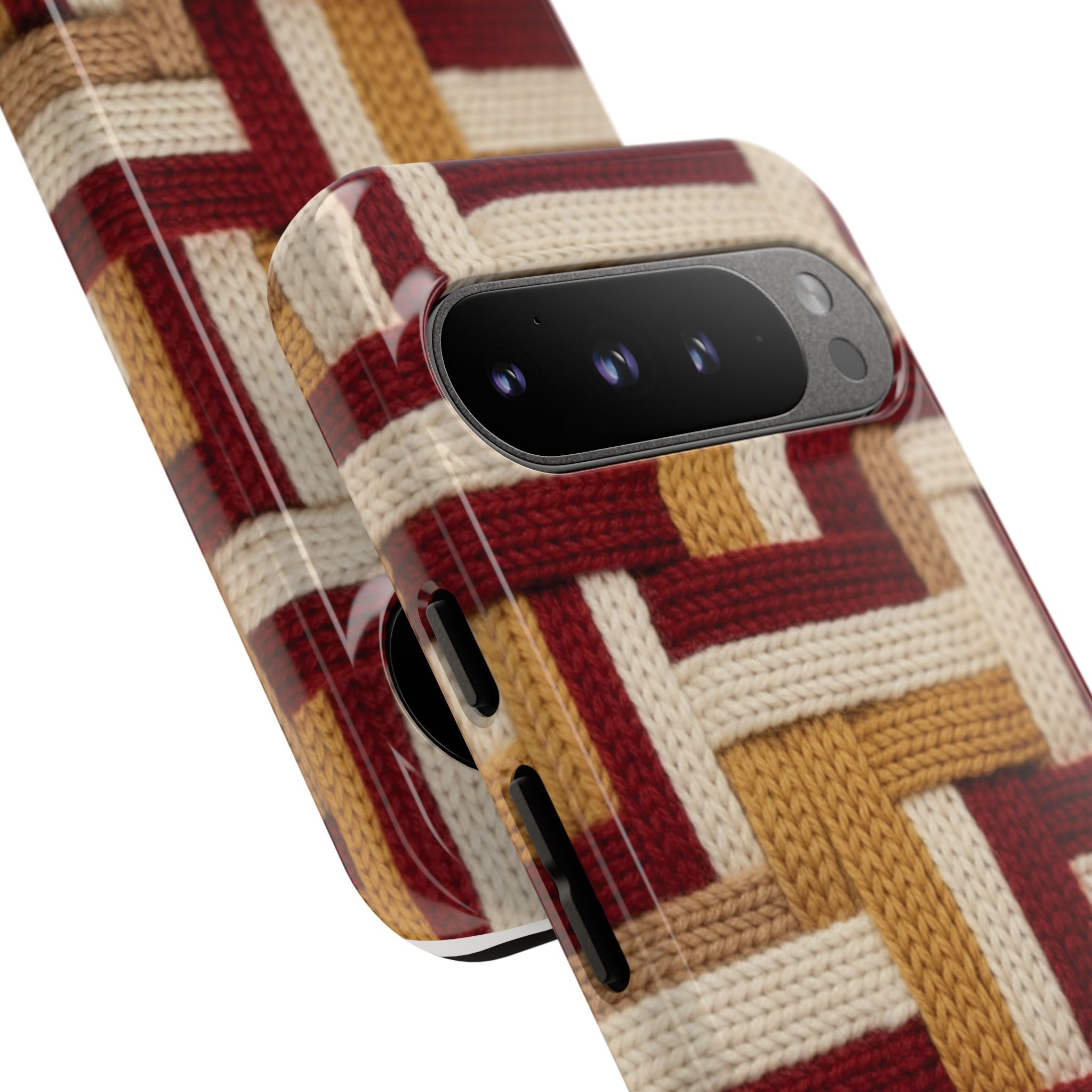 Yarn Pattern Phone Case Cozy Knit Texture Smartphone Protective Cover Elegant Design Mobile Device Cases for Samsung iPhone Pixel Models