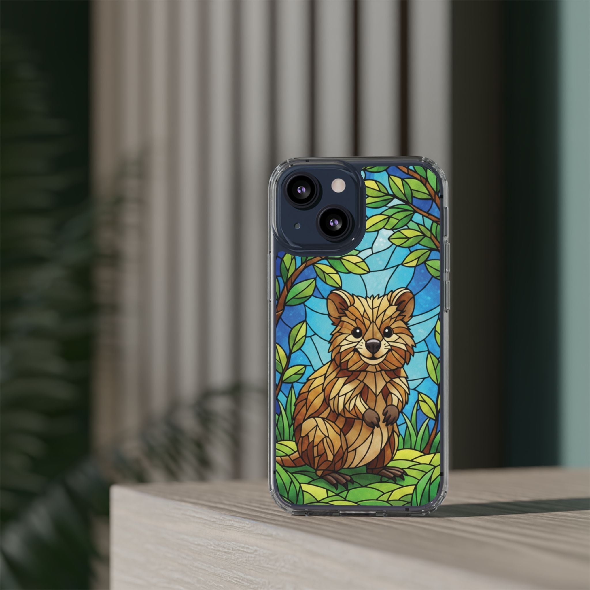 Quokka Phone Case Design Art Mobile Cover Phone Protection Device Skin Animal Print Stained Glass Art Australian Wildlife Gift Idea Phone