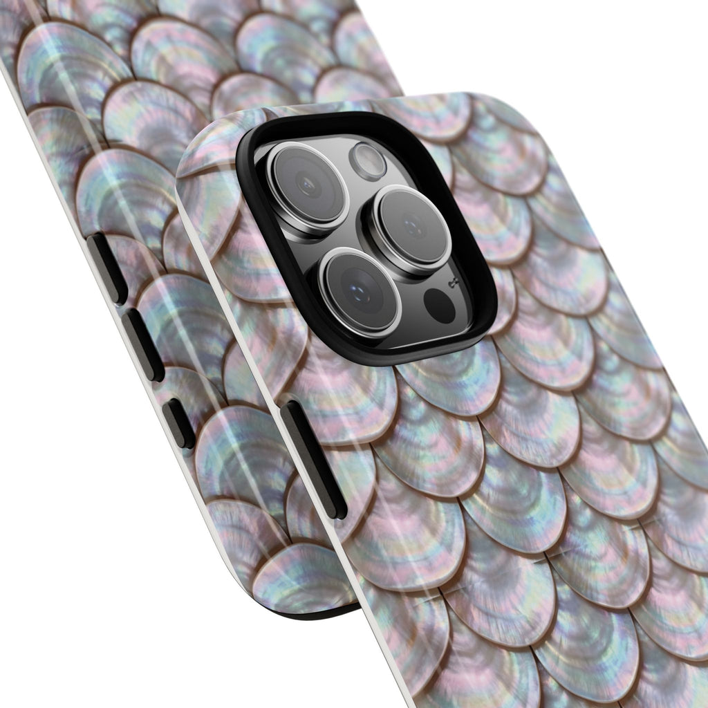 Mother of Pearl Scallop Scale Phone Case — Luxury Galaxy iPhone & Pixel