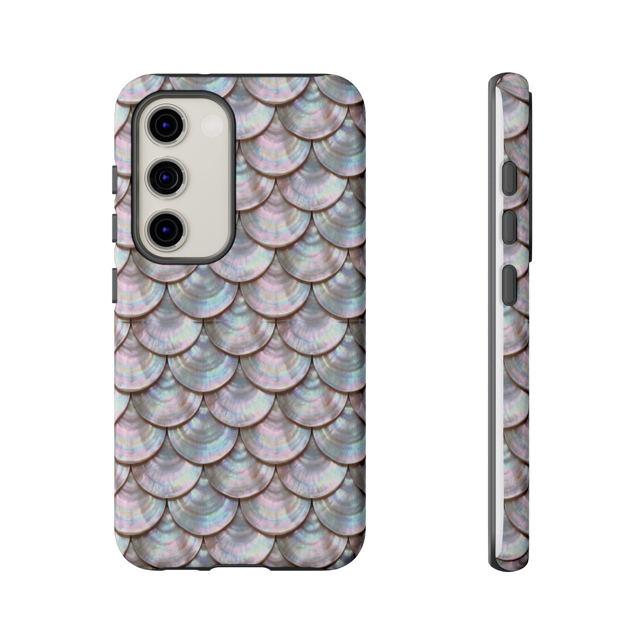 Mother of Pearl Scallop Scale Phone Case — Luxury Galaxy iPhone & Pixel