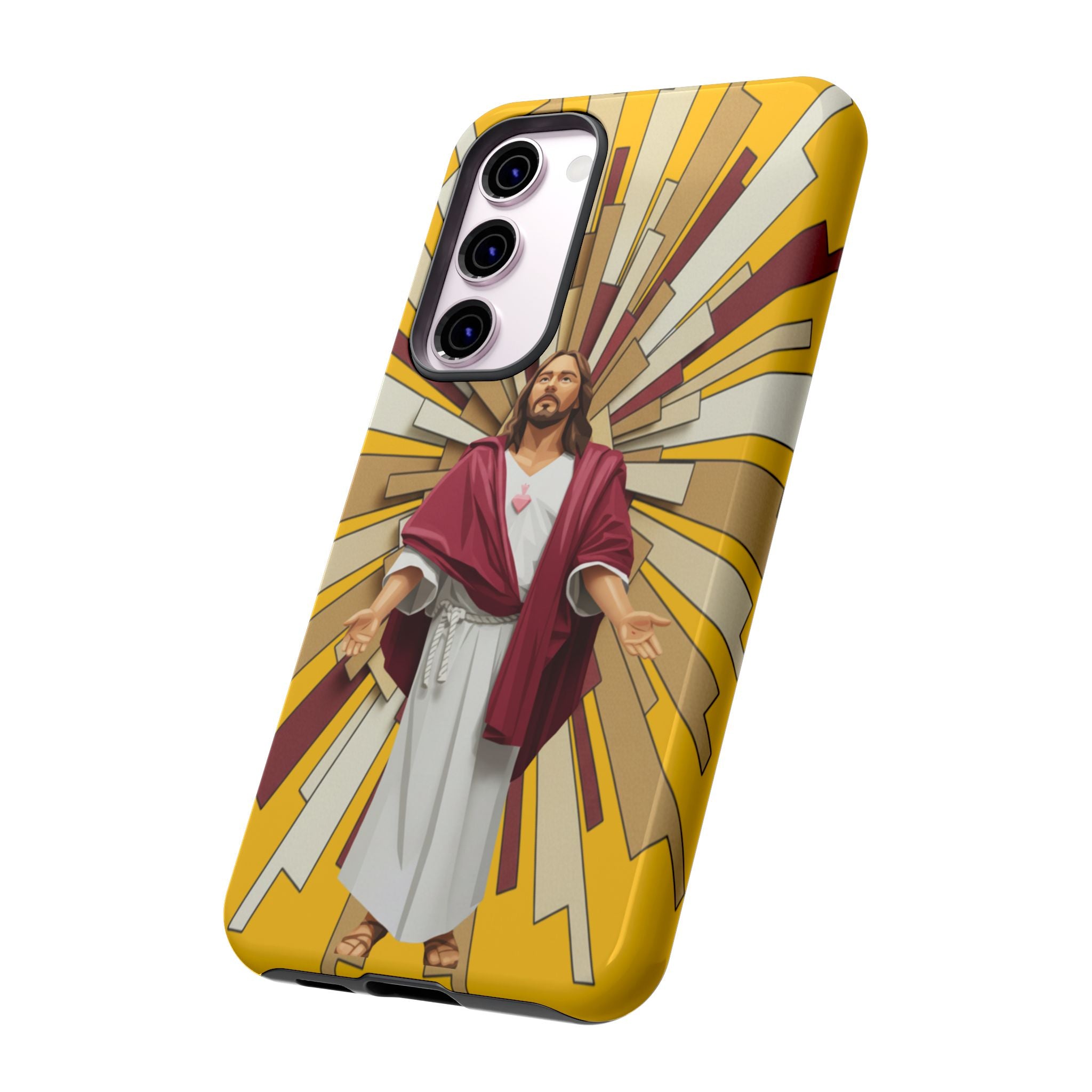Radiant Jesus Art Phone Case | Christian Faith Inspirational Protective Cover