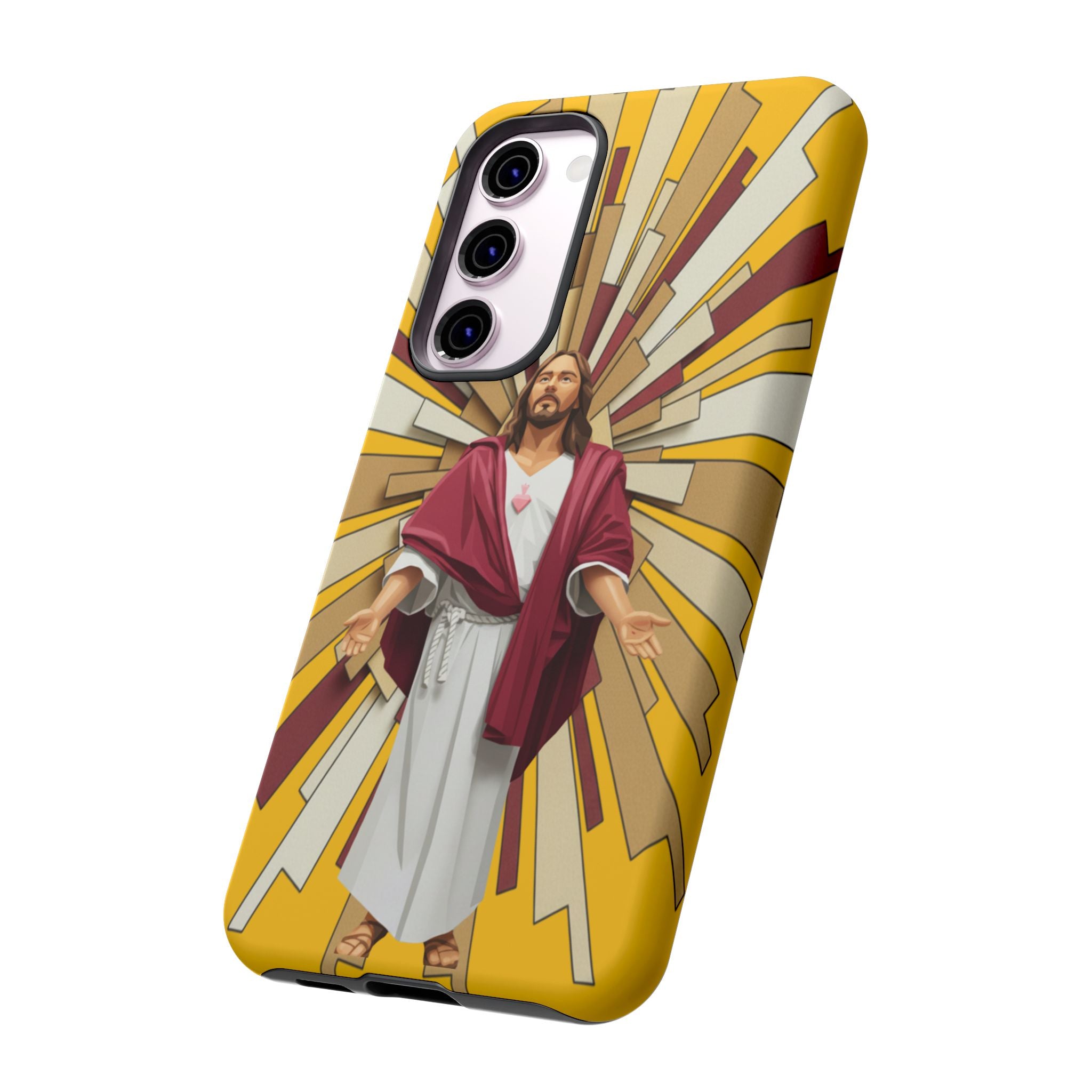 Radiant Jesus Art Phone Case | Christian Faith Inspirational Protective Cover