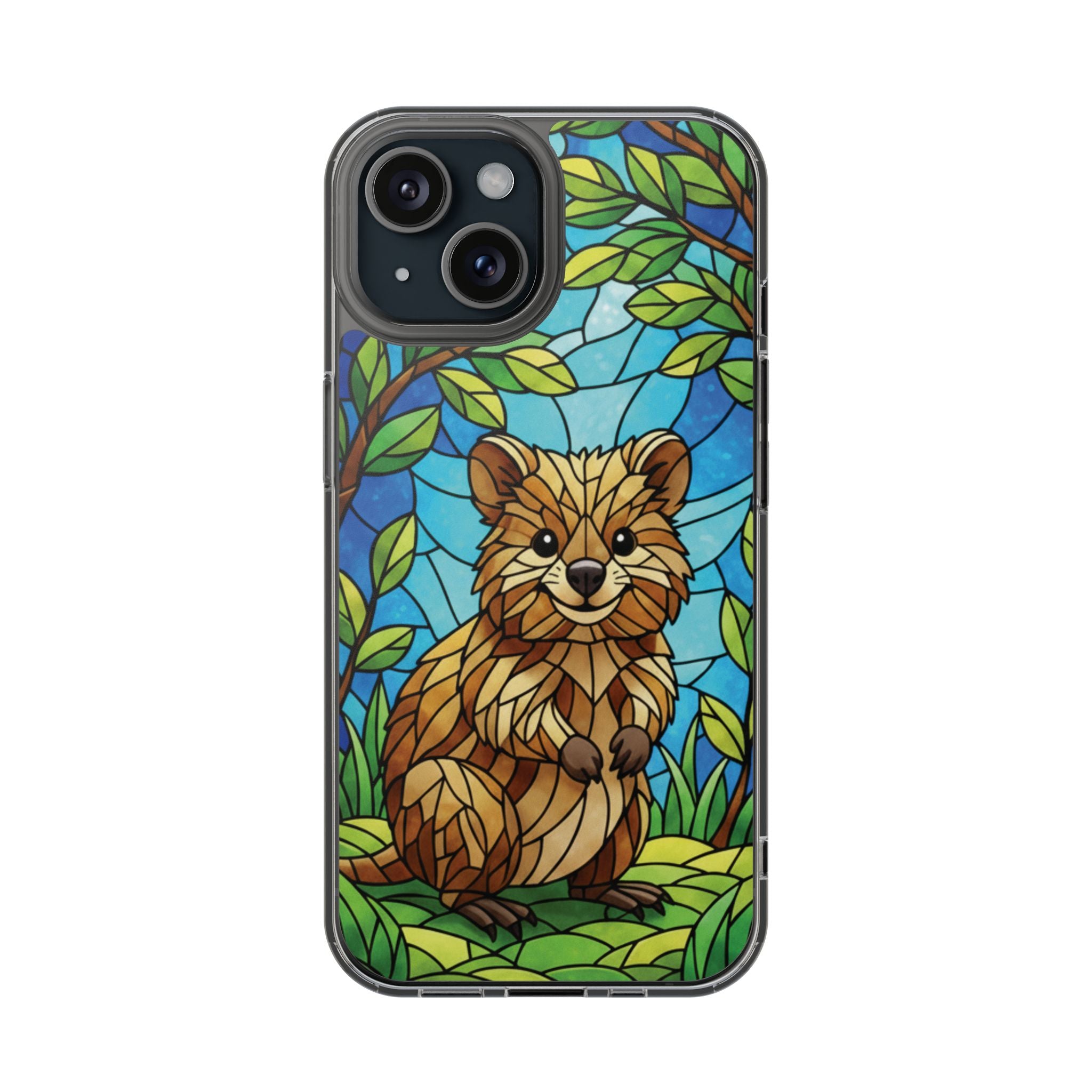 Quokka Phone Case Design Art Mobile Cover Phone Protection Device Skin Animal Print Stained Glass Art Australian Wildlife Gift Idea Phone