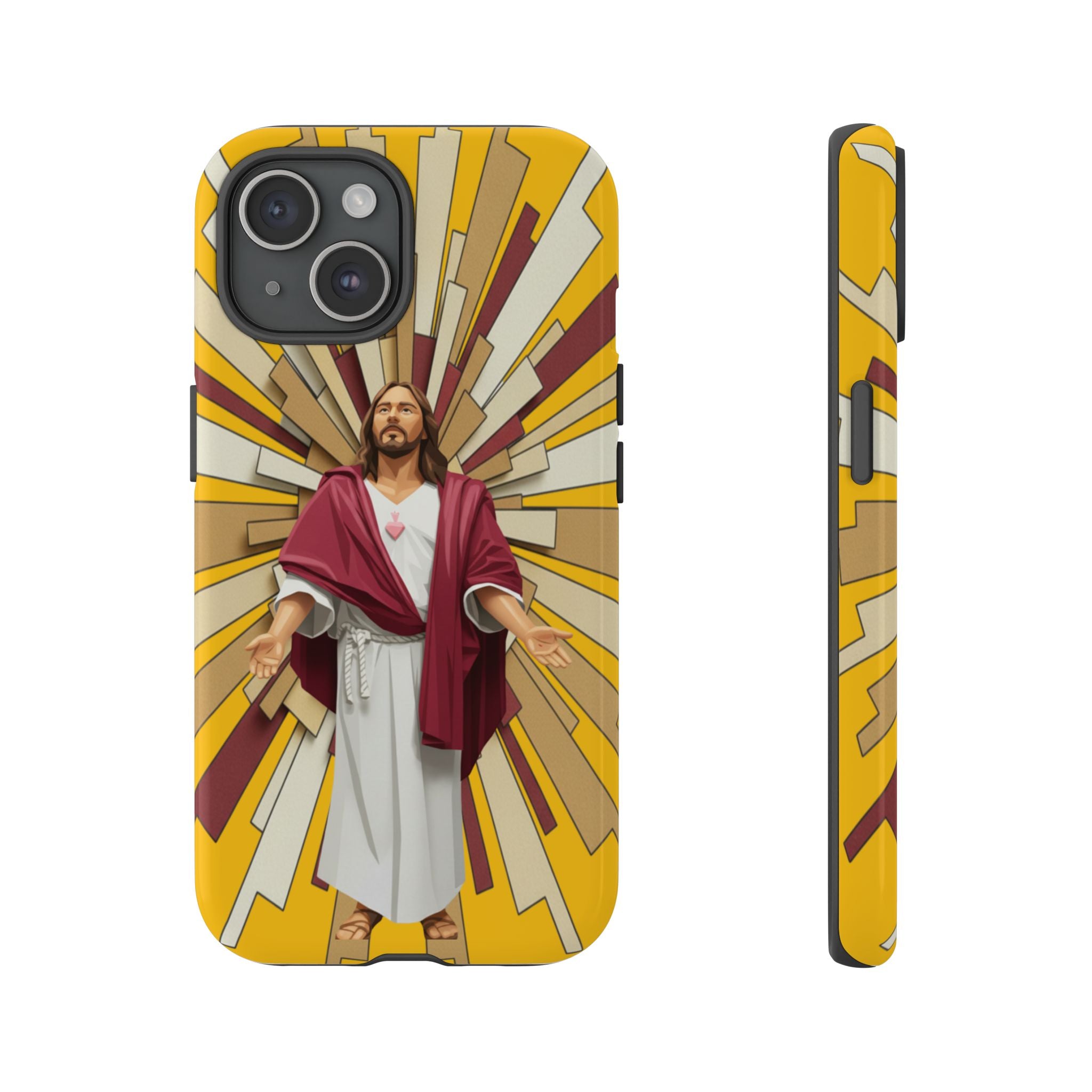 Radiant Jesus Art Phone Case | Christian Faith Inspirational Protective Cover