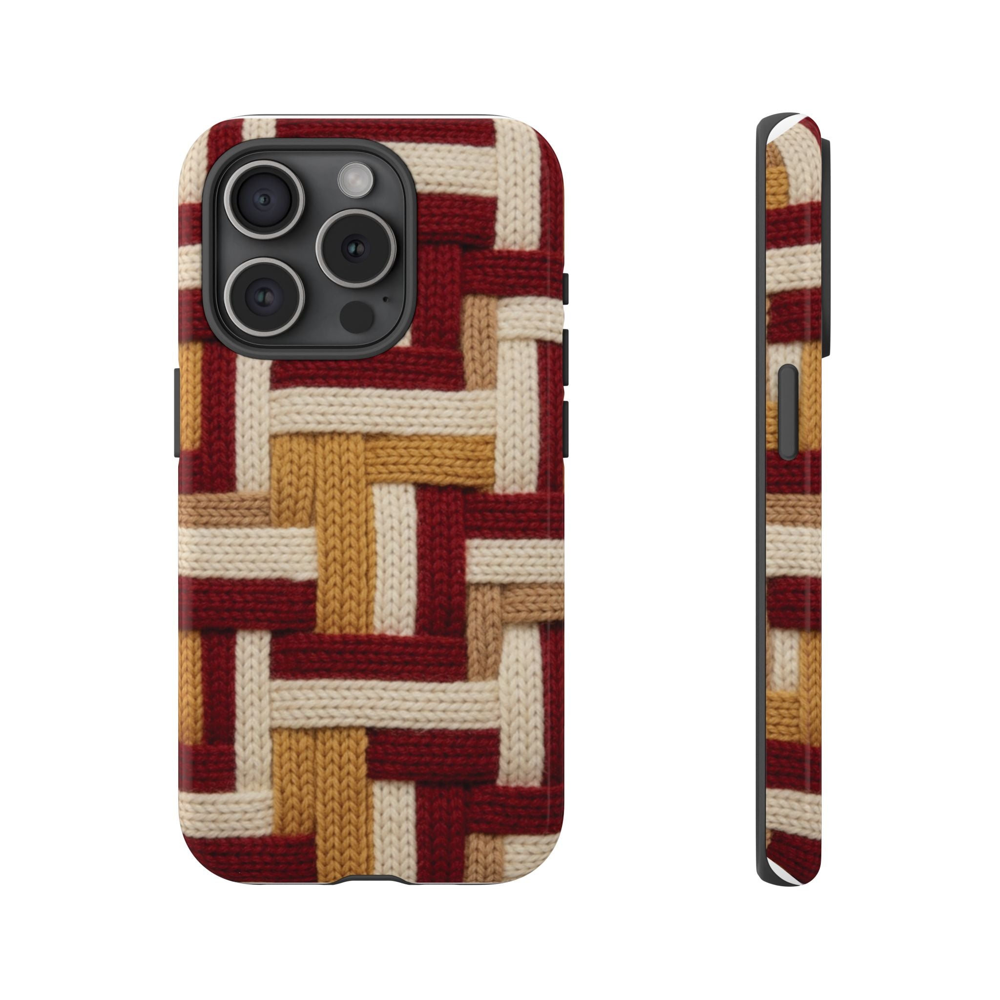 Yarn Pattern Phone Case Cozy Knit Texture Smartphone Protective Cover Elegant Design Mobile Device Cases for Samsung iPhone Pixel Models