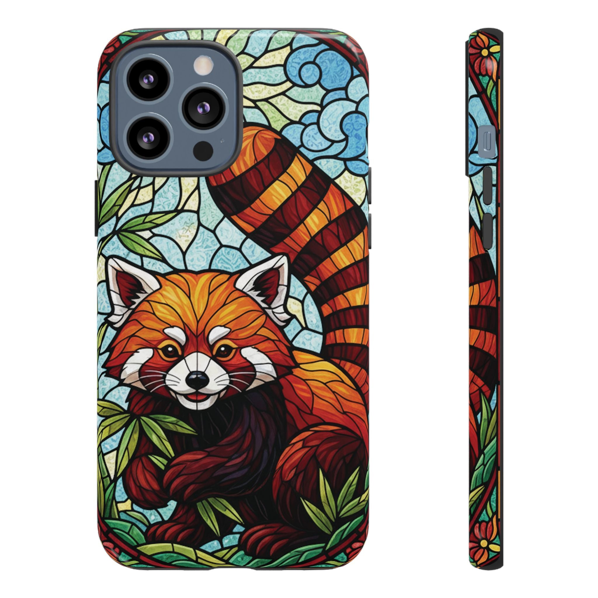 Red Panda Stained Glass Phone Case | Samsung iPhone Pixel