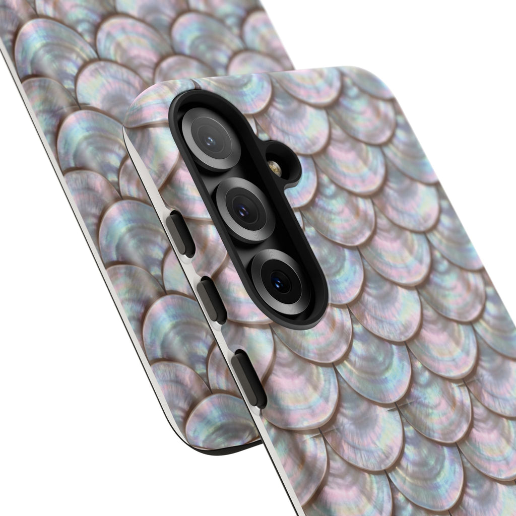 Mother of Pearl Scallop Scale Phone Case — Luxury Galaxy iPhone & Pixel