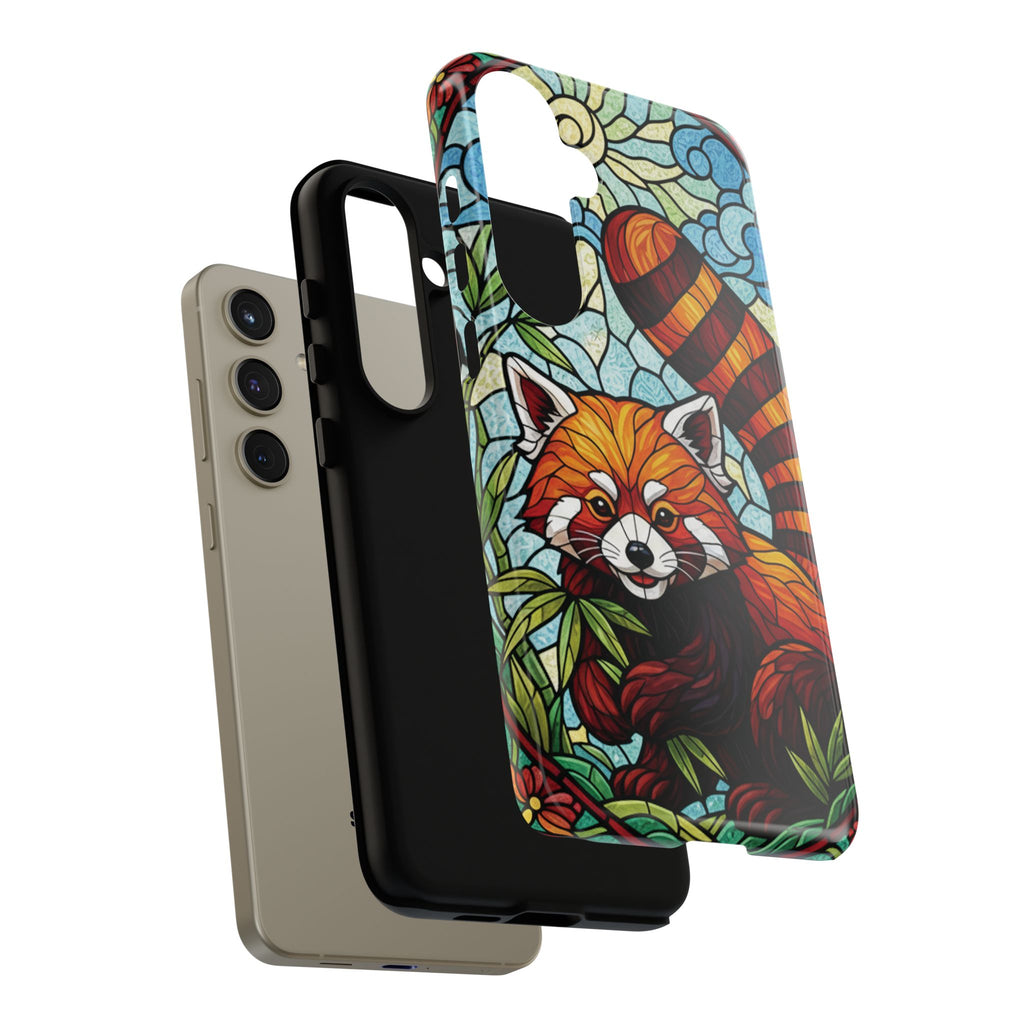Red Panda Stained Glass Phone Case | Samsung iPhone Pixel