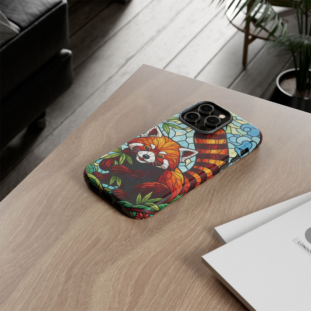 Red Panda Stained Glass Phone Case | Samsung iPhone Pixel