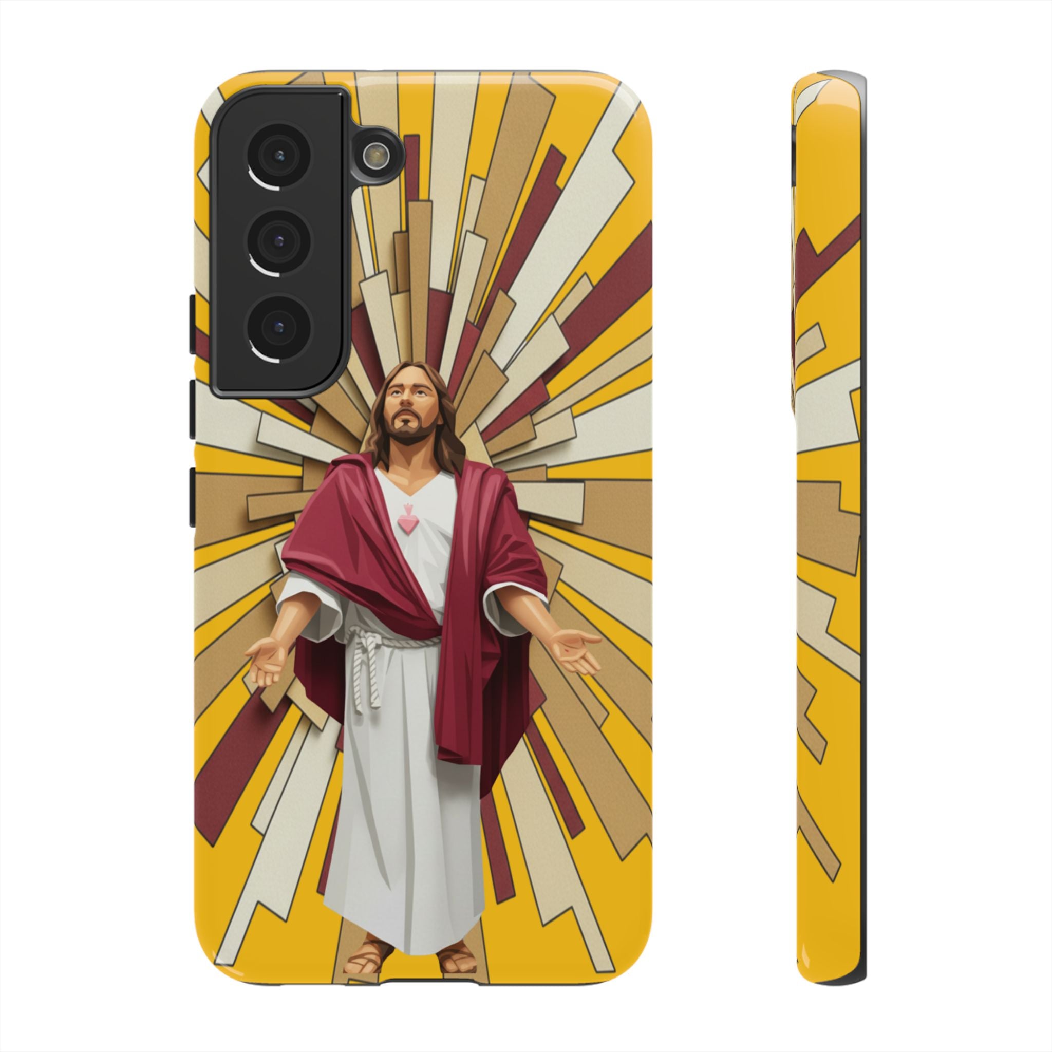 Radiant Jesus Art Phone Case | Christian Faith Inspirational Protective Cover