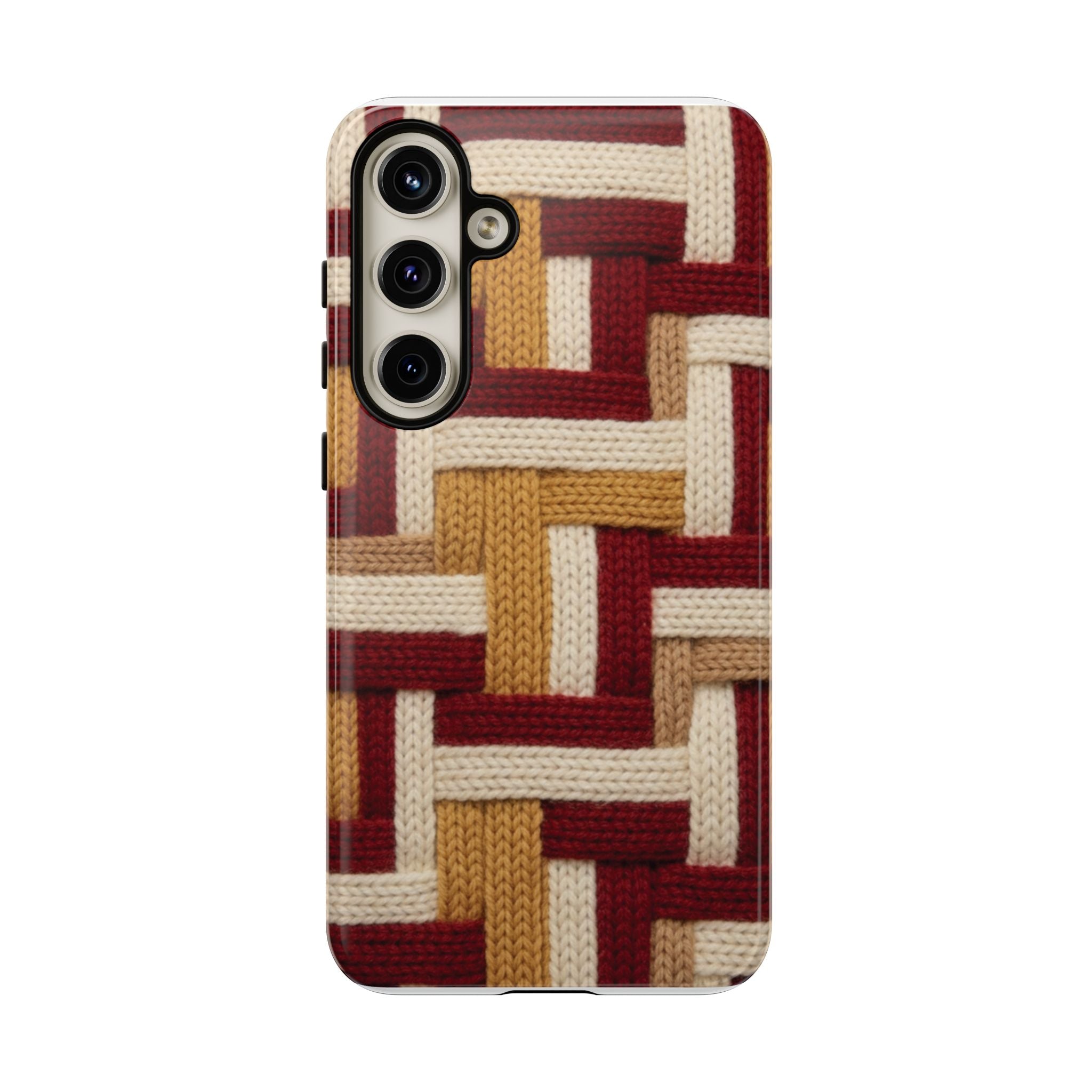 Yarn Pattern Phone Case Cozy Knit Texture Smartphone Protective Cover Elegant Design Mobile Device Cases for Samsung iPhone Pixel Models