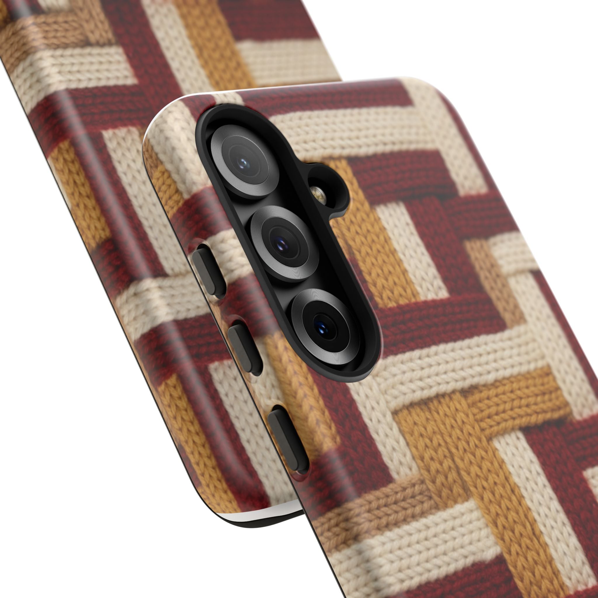 Yarn Pattern Phone Case Cozy Knit Texture Smartphone Protective Cover Elegant Design Mobile Device Cases for Samsung iPhone Pixel Models