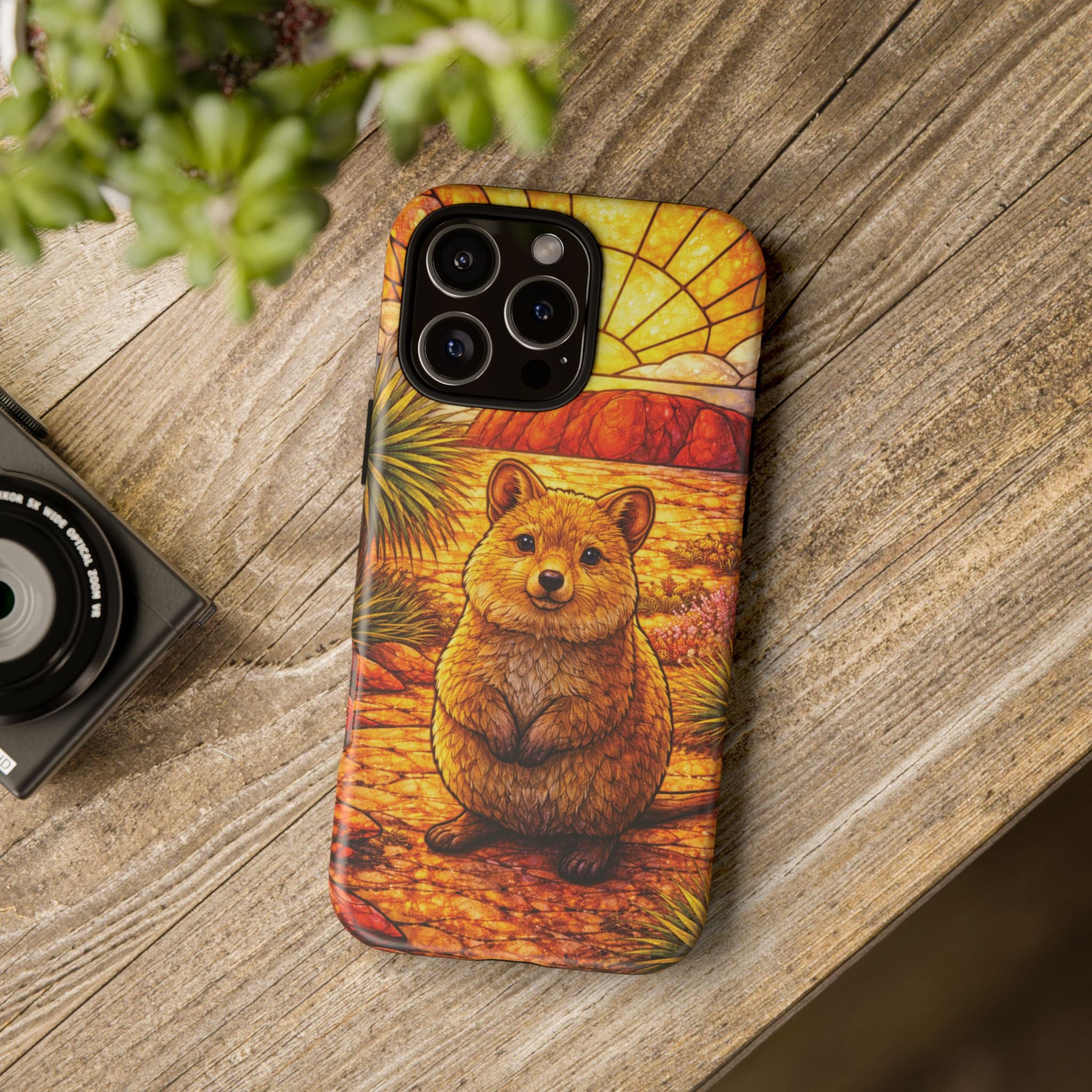 Quokka Stained-Glass Phone Case — Galaxy, iPhone & Pixel