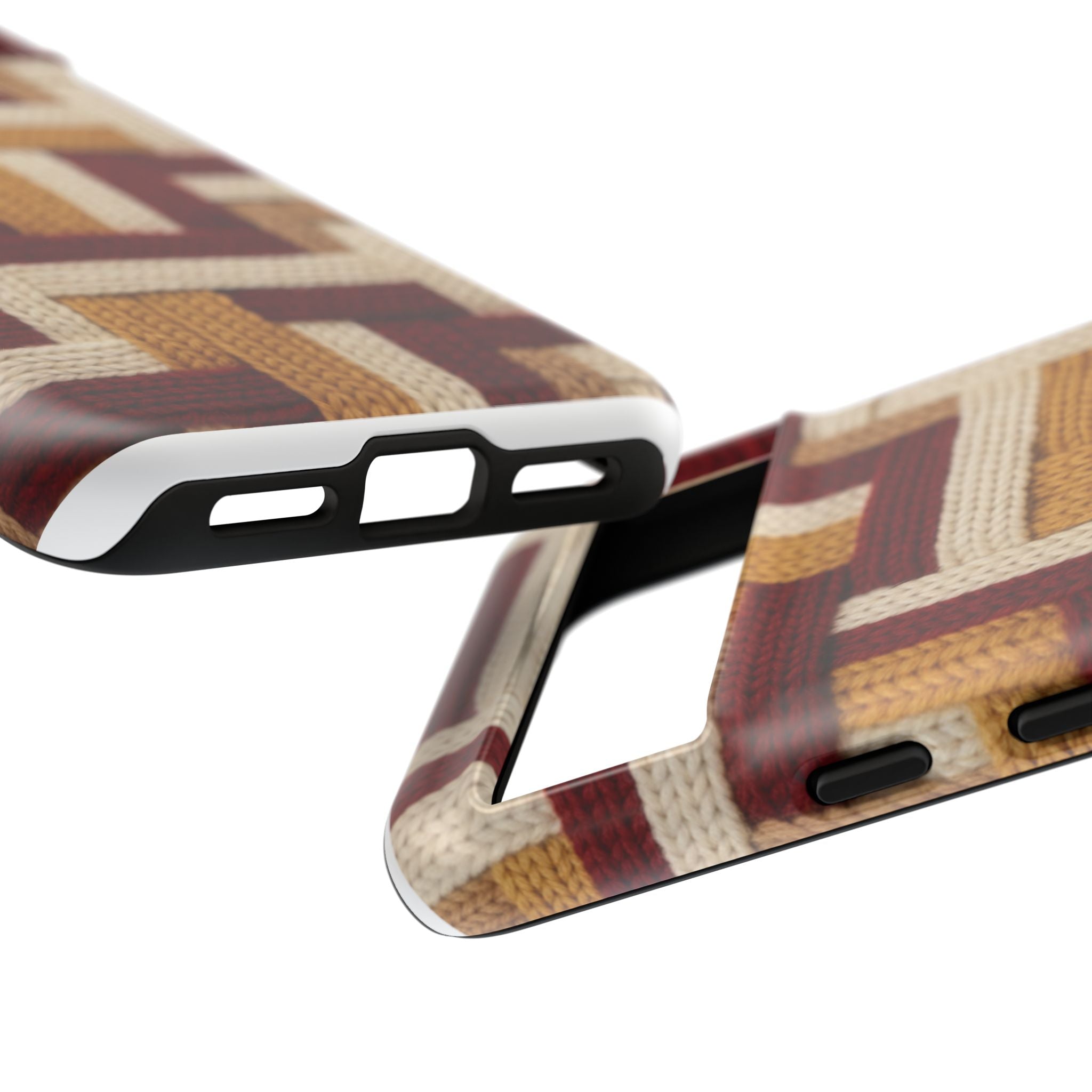 Yarn Pattern Phone Case Cozy Knit Texture Smartphone Protective Cover Elegant Design Mobile Device Cases for Samsung iPhone Pixel Models