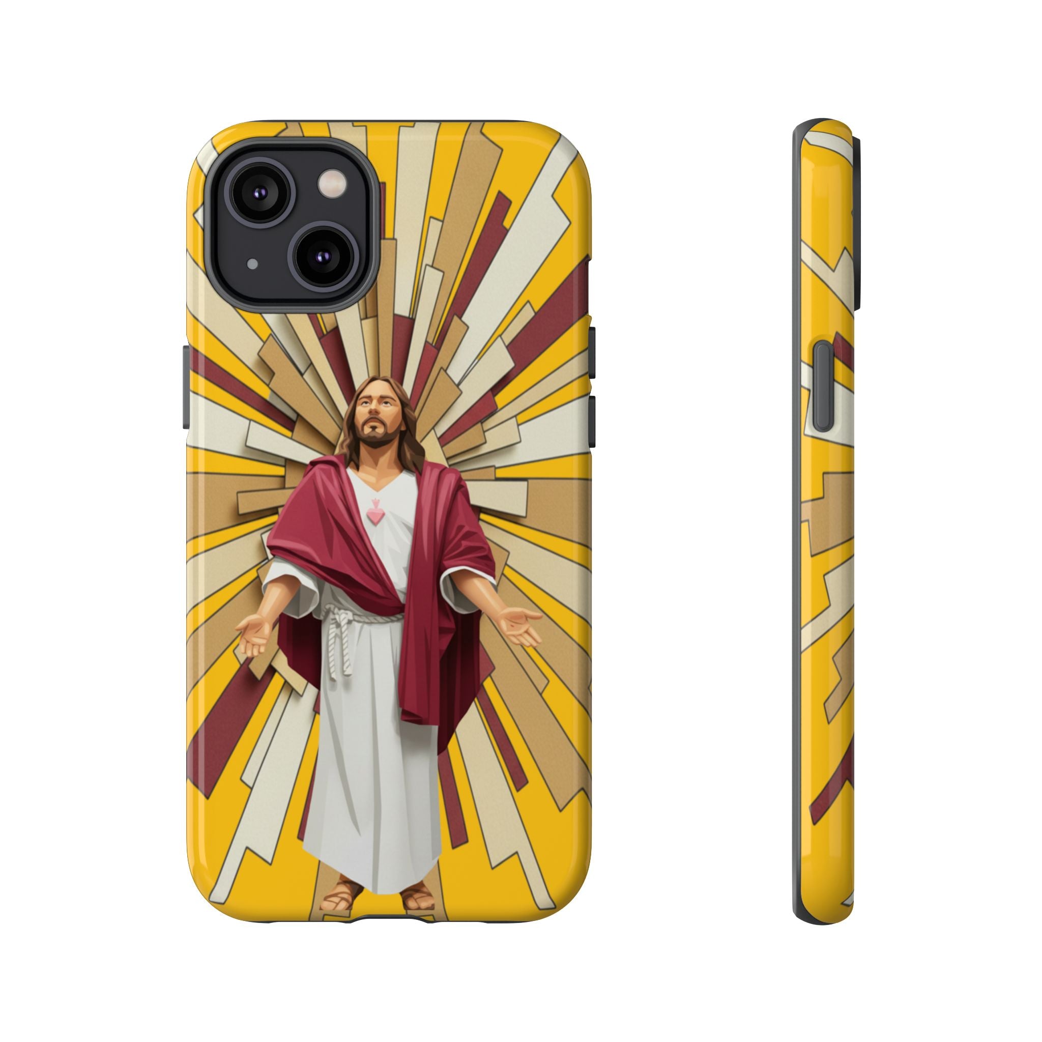 Radiant Jesus Art Phone Case | Christian Faith Inspirational Protective Cover
