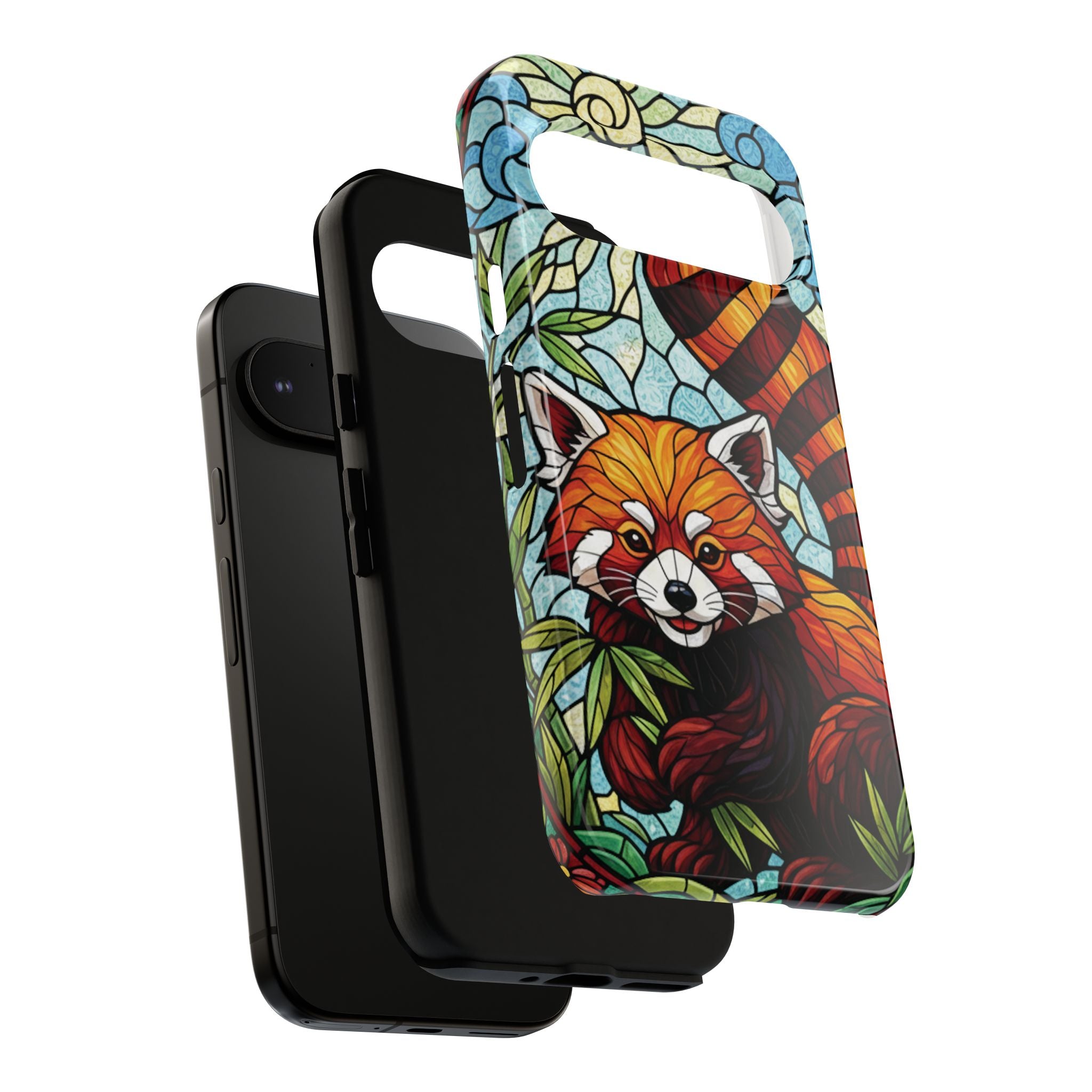 Red Panda Stained Glass Phone Case | Samsung iPhone Pixel