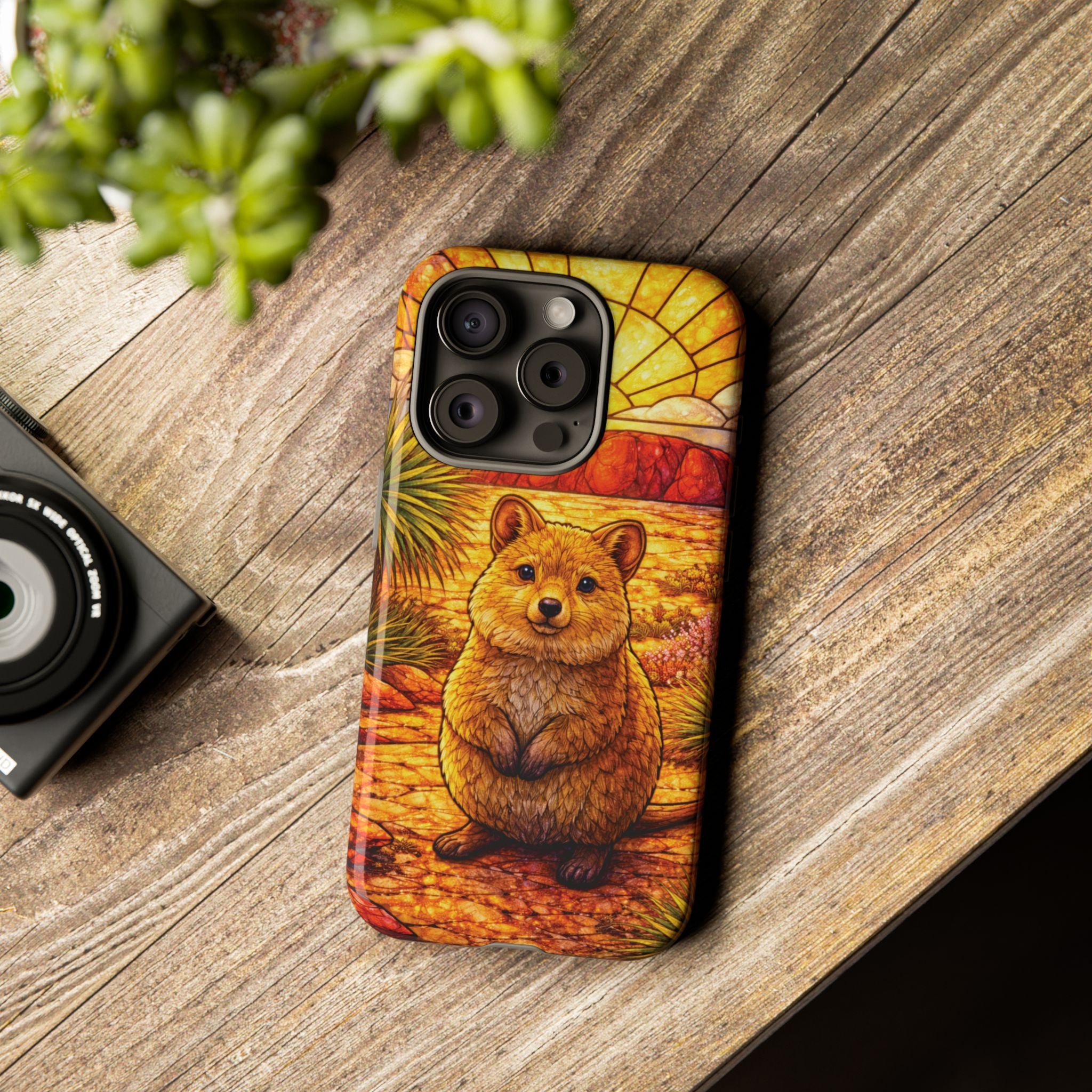 Quokka Stained-Glass Phone Case — Galaxy, iPhone & Pixel