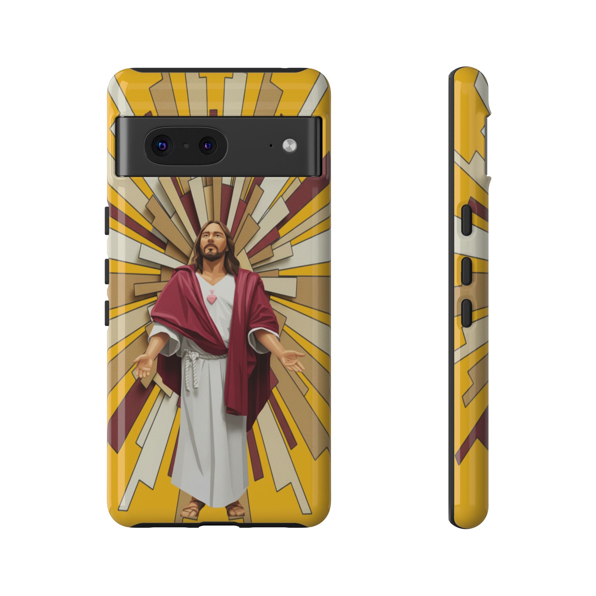 Radiant Jesus Art Phone Case | Christian Faith Inspirational Protective Cover