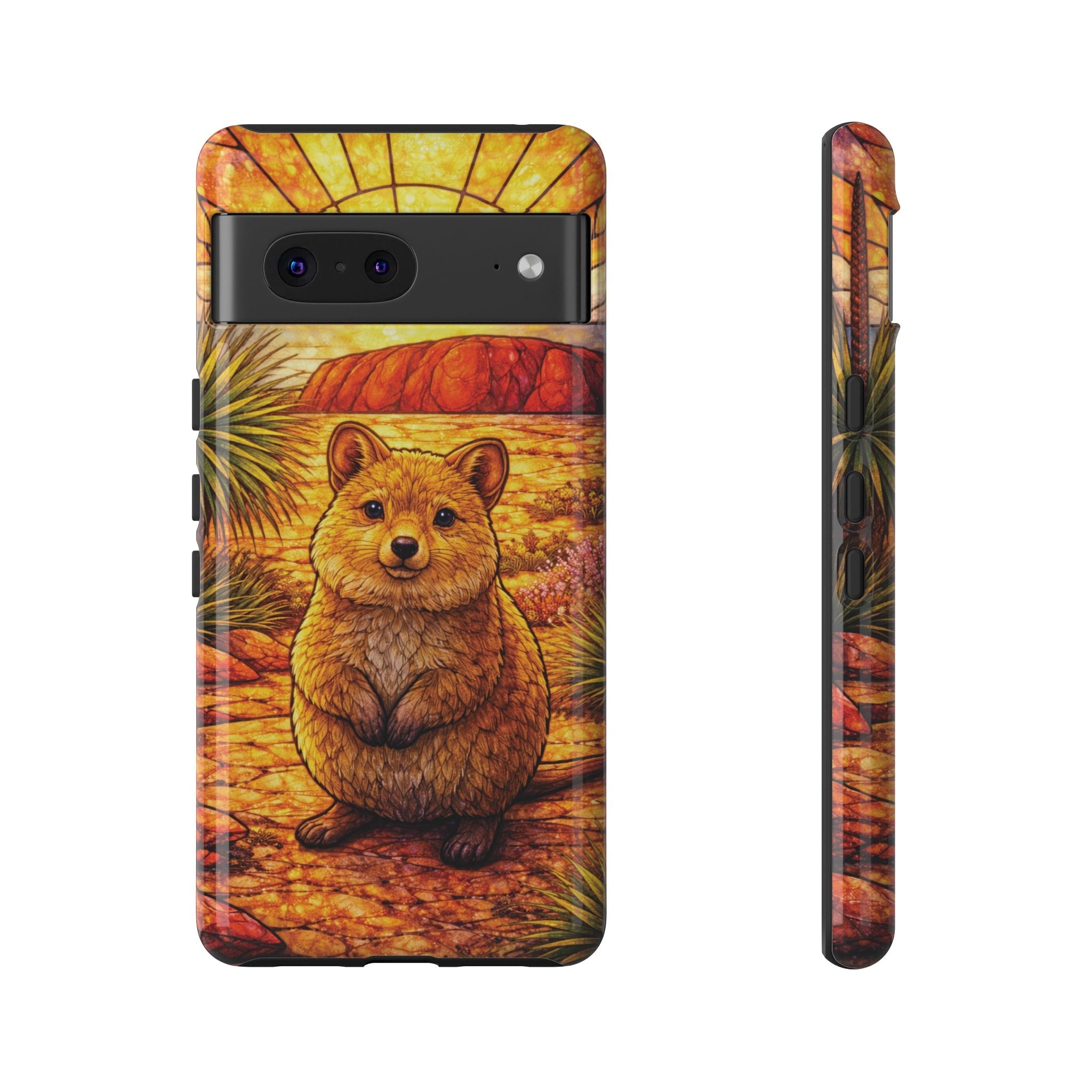 Quokka Stained-Glass Phone Case — Galaxy, iPhone & Pixel