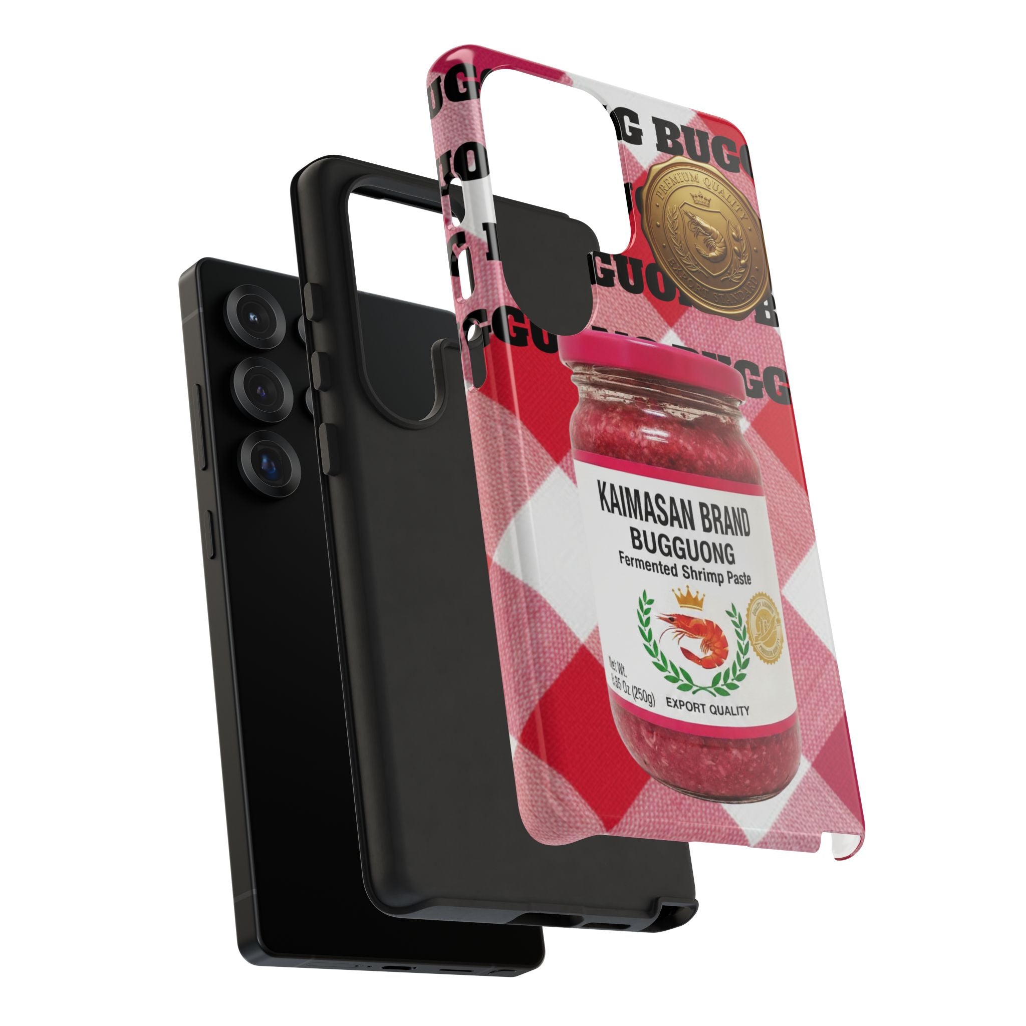 Red Gingham Phone Case Filipino Food Lover Gingham Pattern Phone Accessory Foodie Philippine Cuisine Lover Gift for Foodies