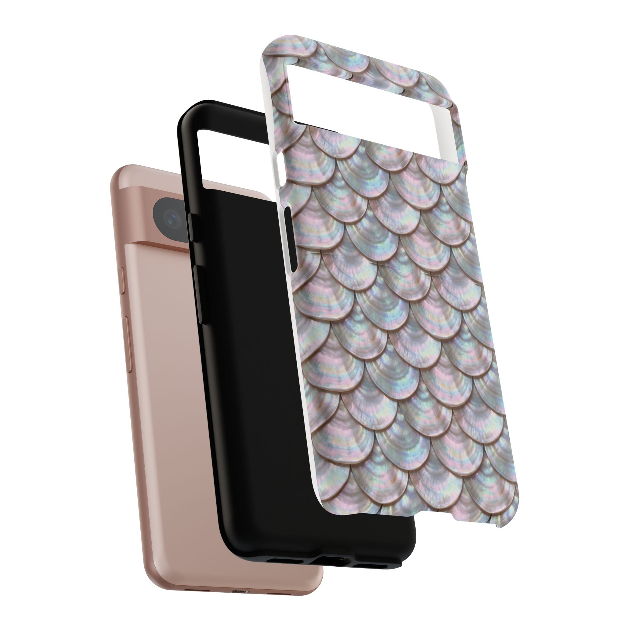Mother of Pearl Scallop Scale Phone Case — Luxury Galaxy iPhone & Pixel