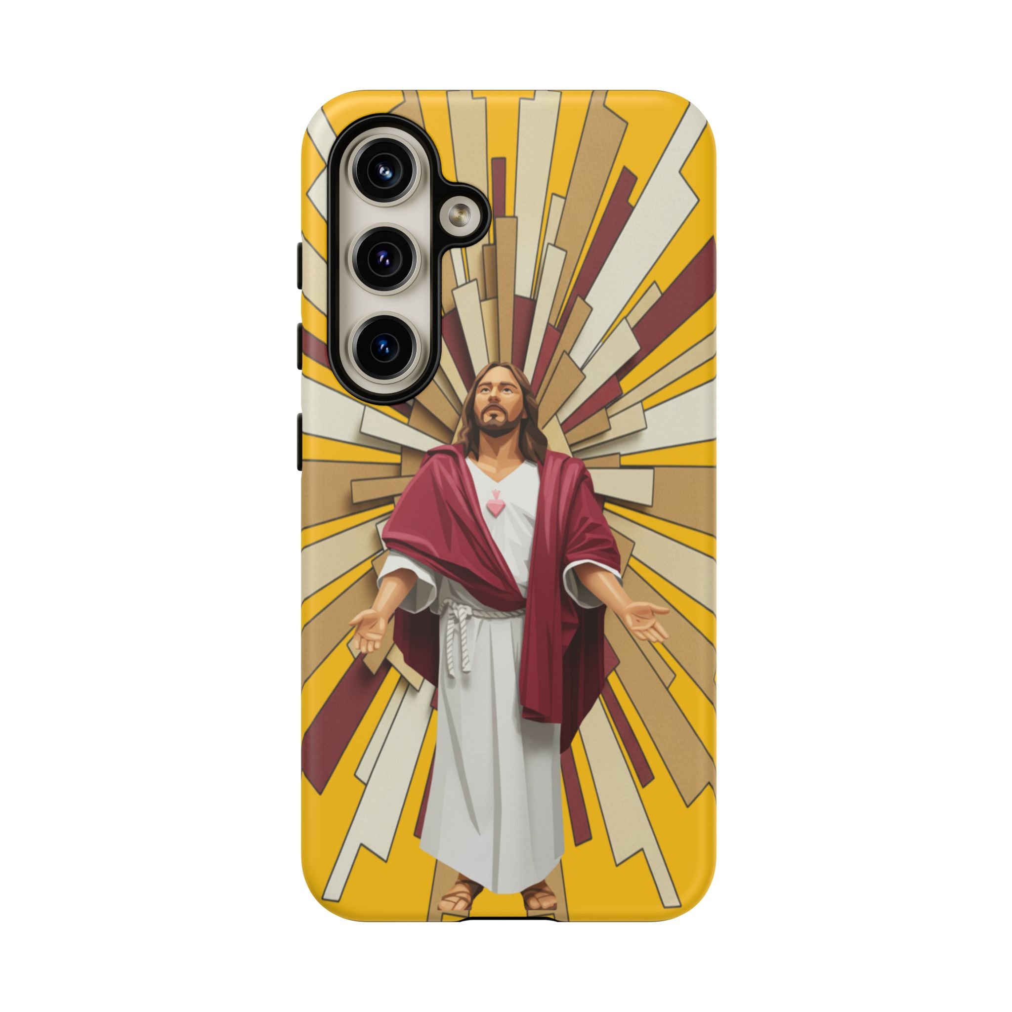 Radiant Jesus Art Phone Case | Christian Faith Inspirational Protective Cover