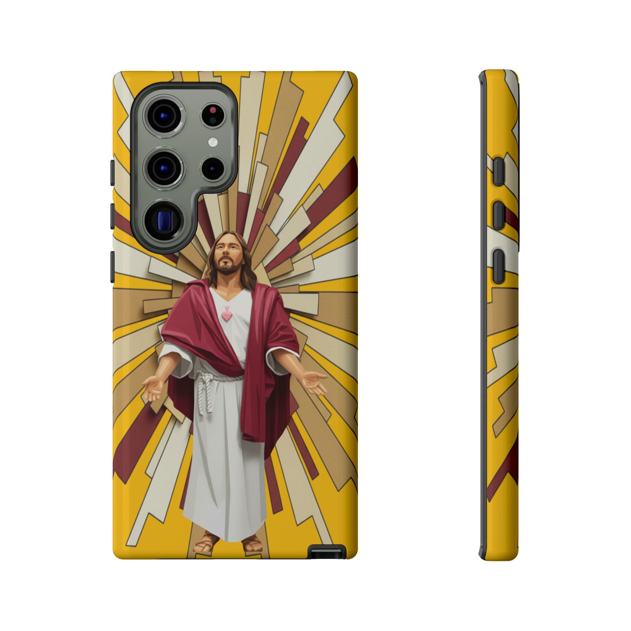 Radiant Jesus Art Phone Case | Christian Faith Inspirational Protective Cover