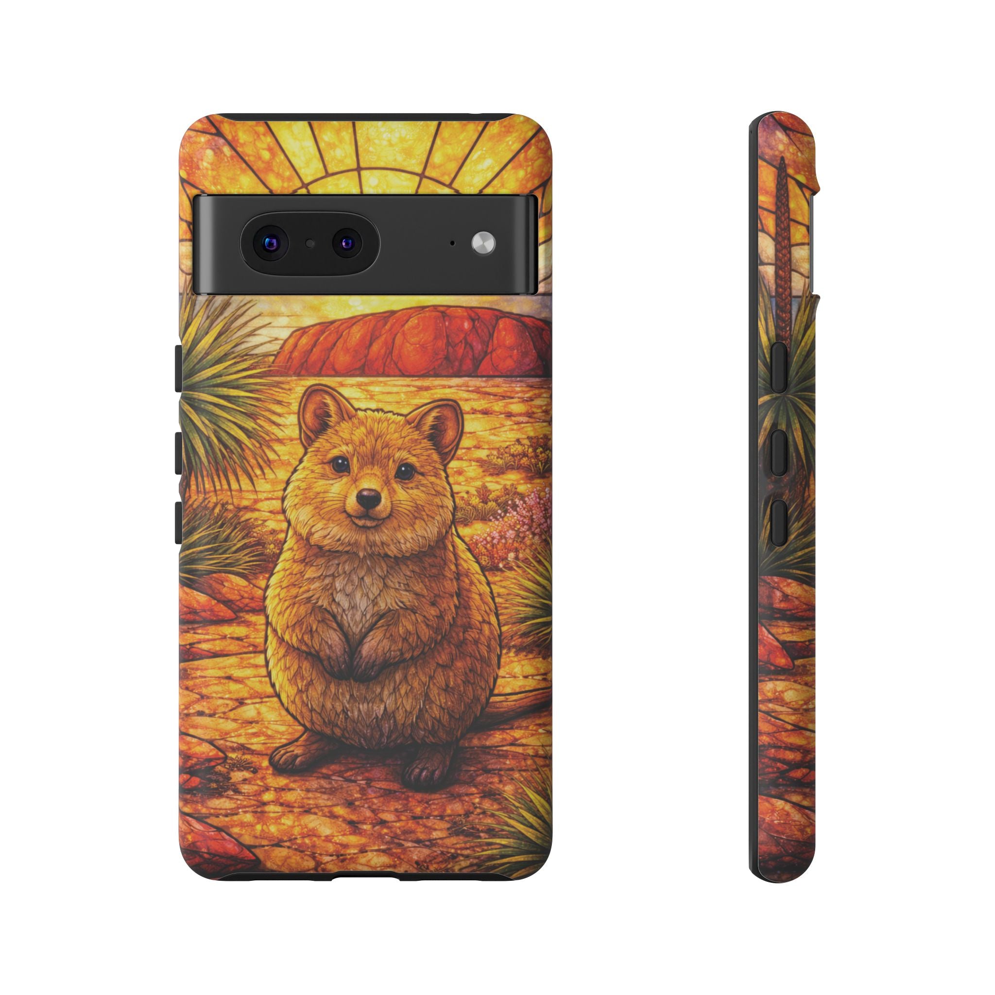 Quokka Stained-Glass Phone Case — Galaxy, iPhone & Pixel