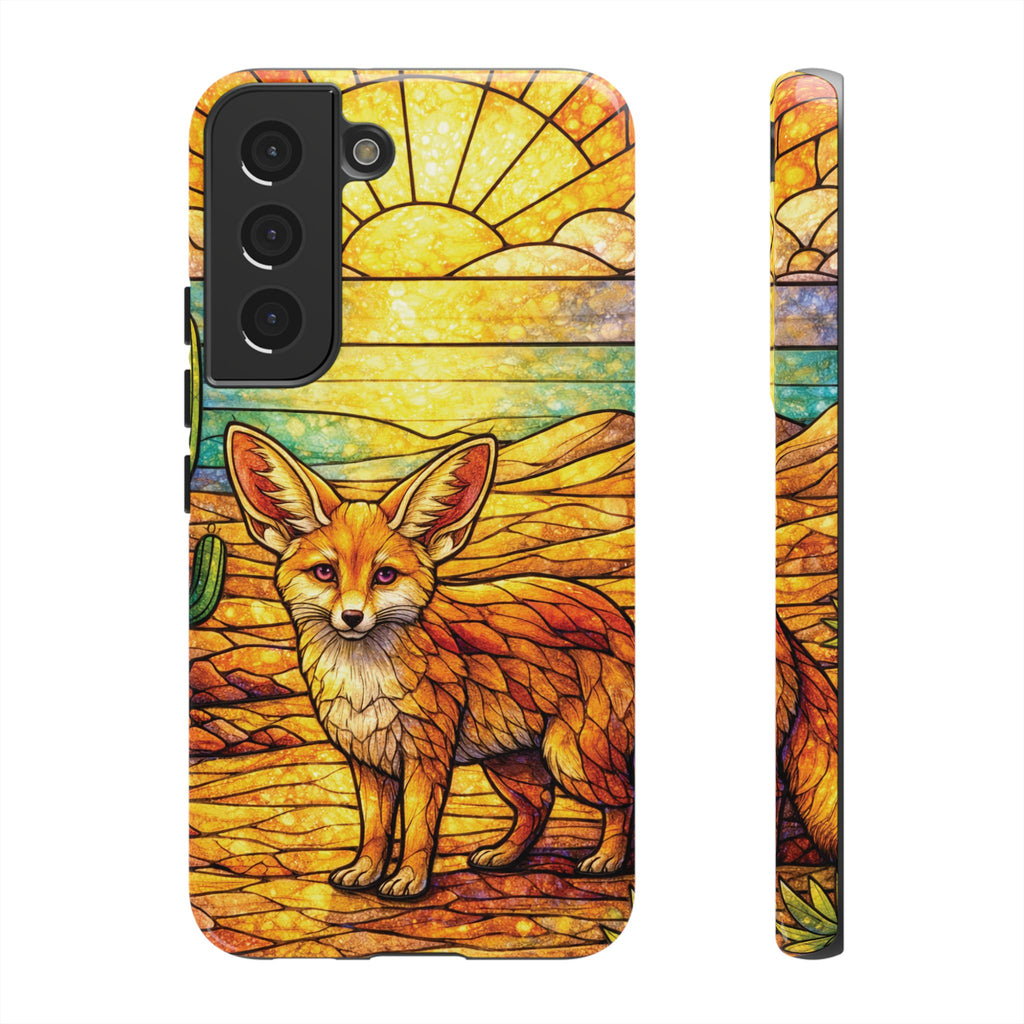 Desert Fox Stained Glass Phone Case — Galaxy & iPhone Pixel Compatible