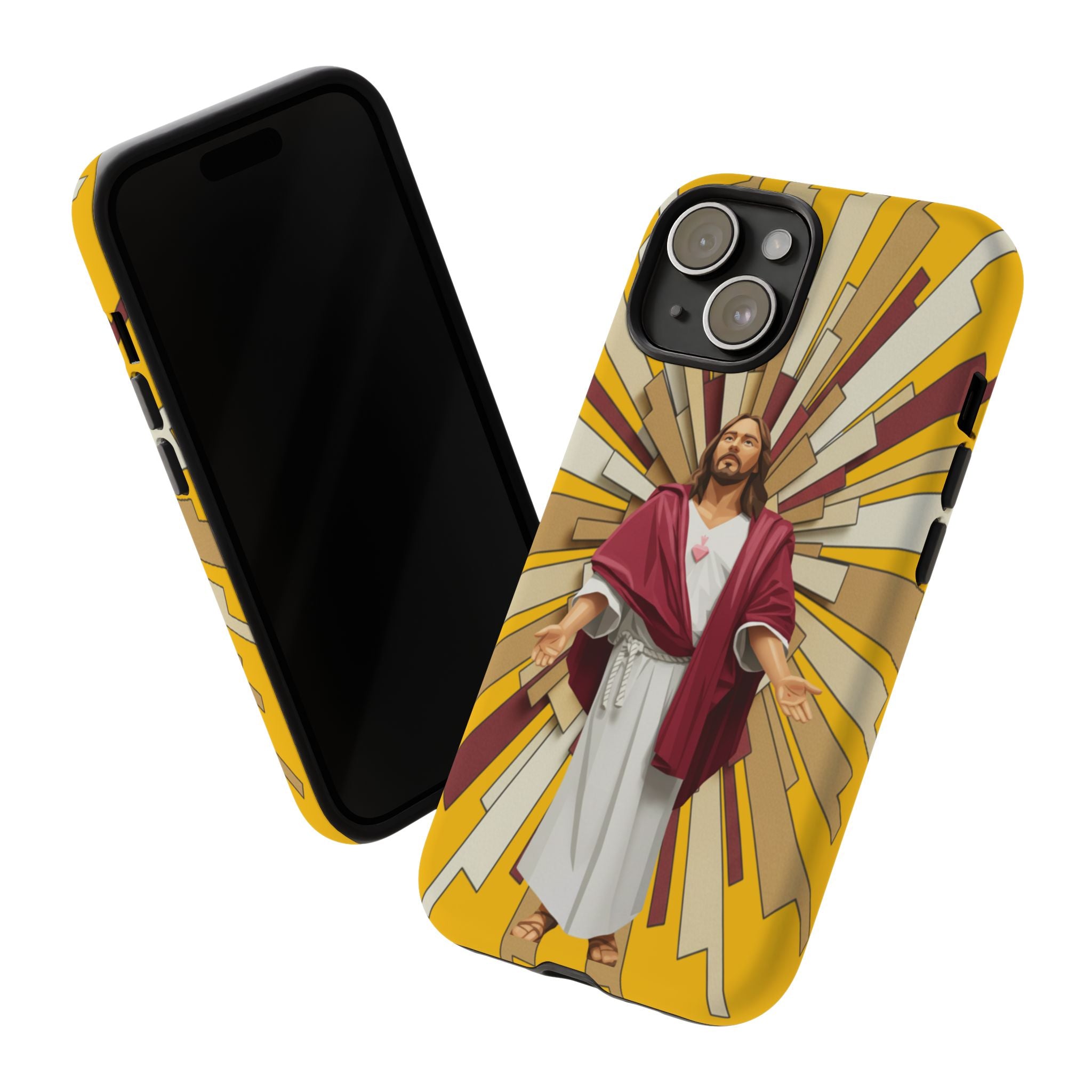 Radiant Jesus Art Phone Case | Christian Faith Inspirational Protective Cover